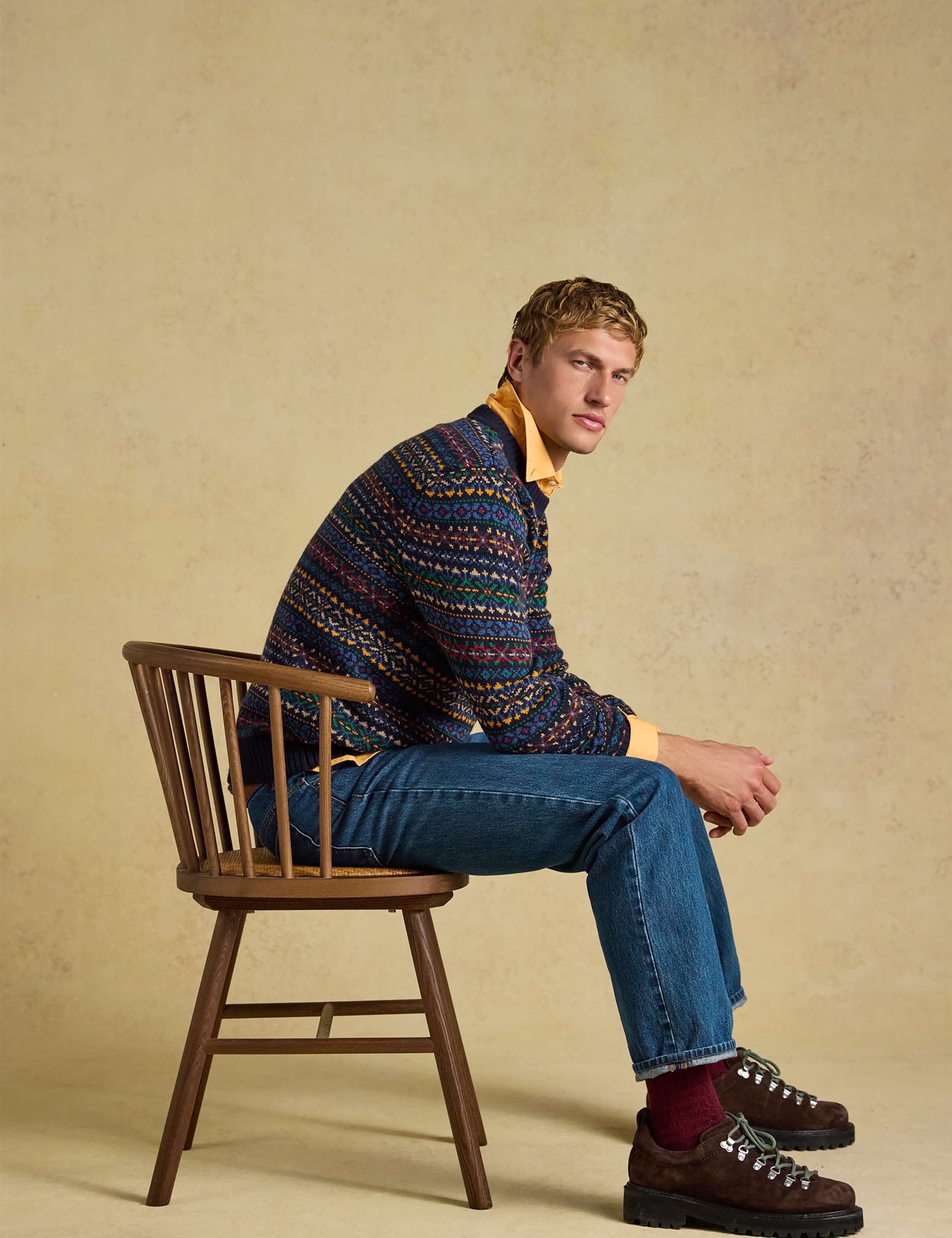 Fair Isle Crew Neck Jumper with Wool 2 of 5