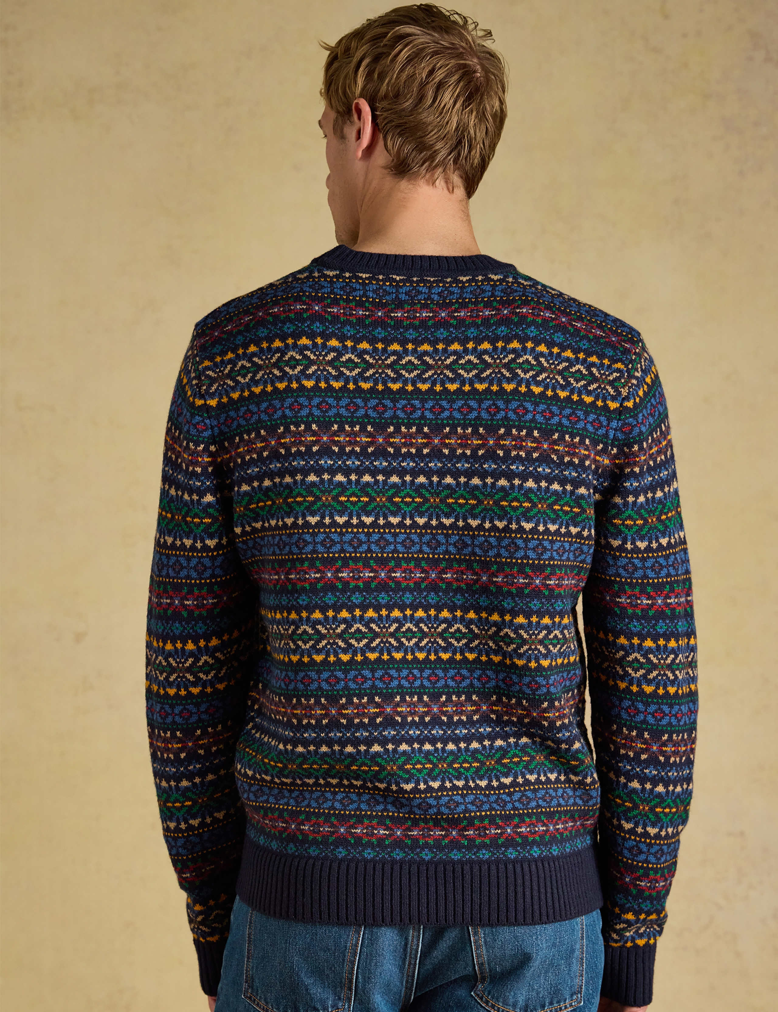 Fair Isle Crew Neck Jumper with Wool 4 of 5