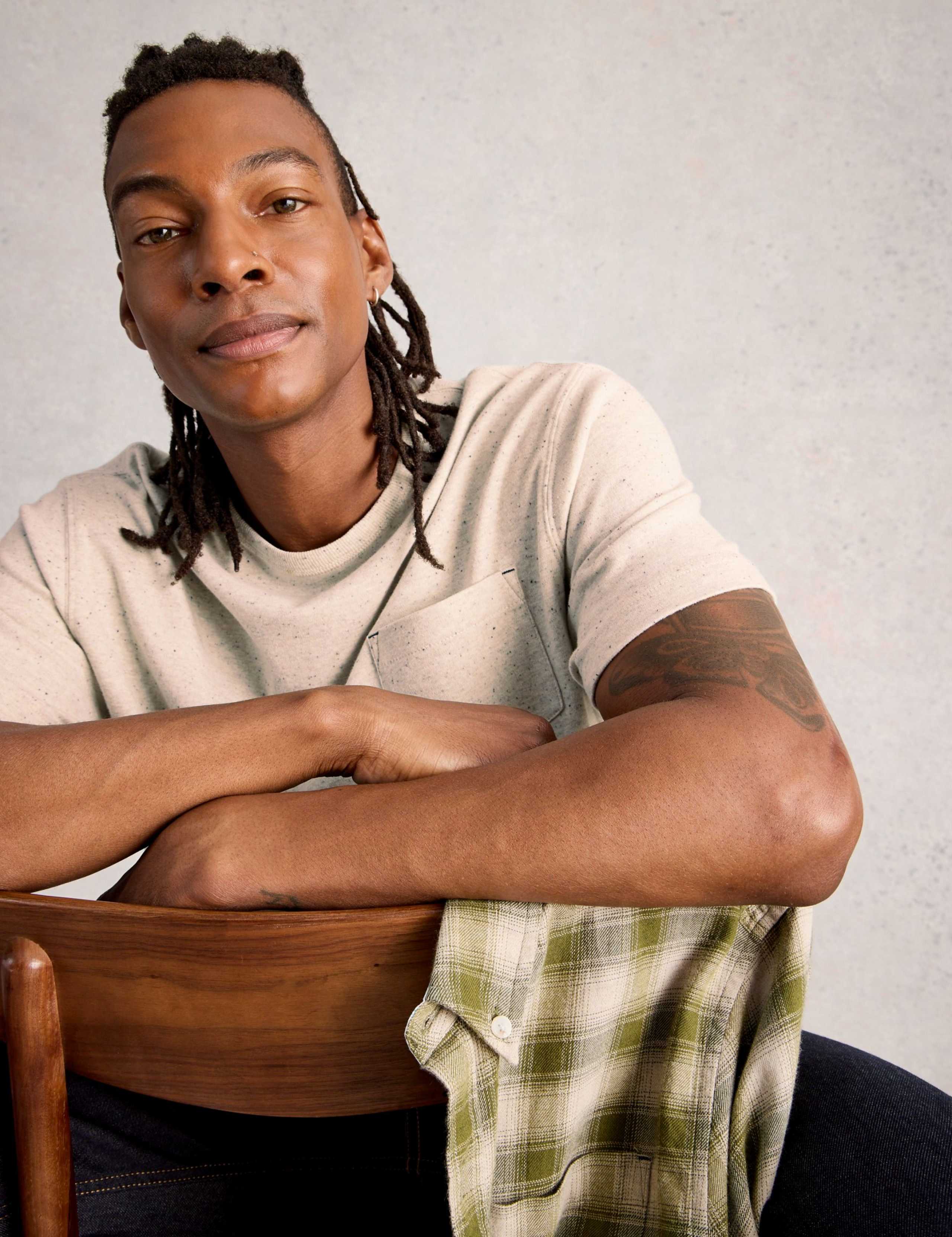 Cotton Rich Nep Crew Neck T-Shirt 3 of 6