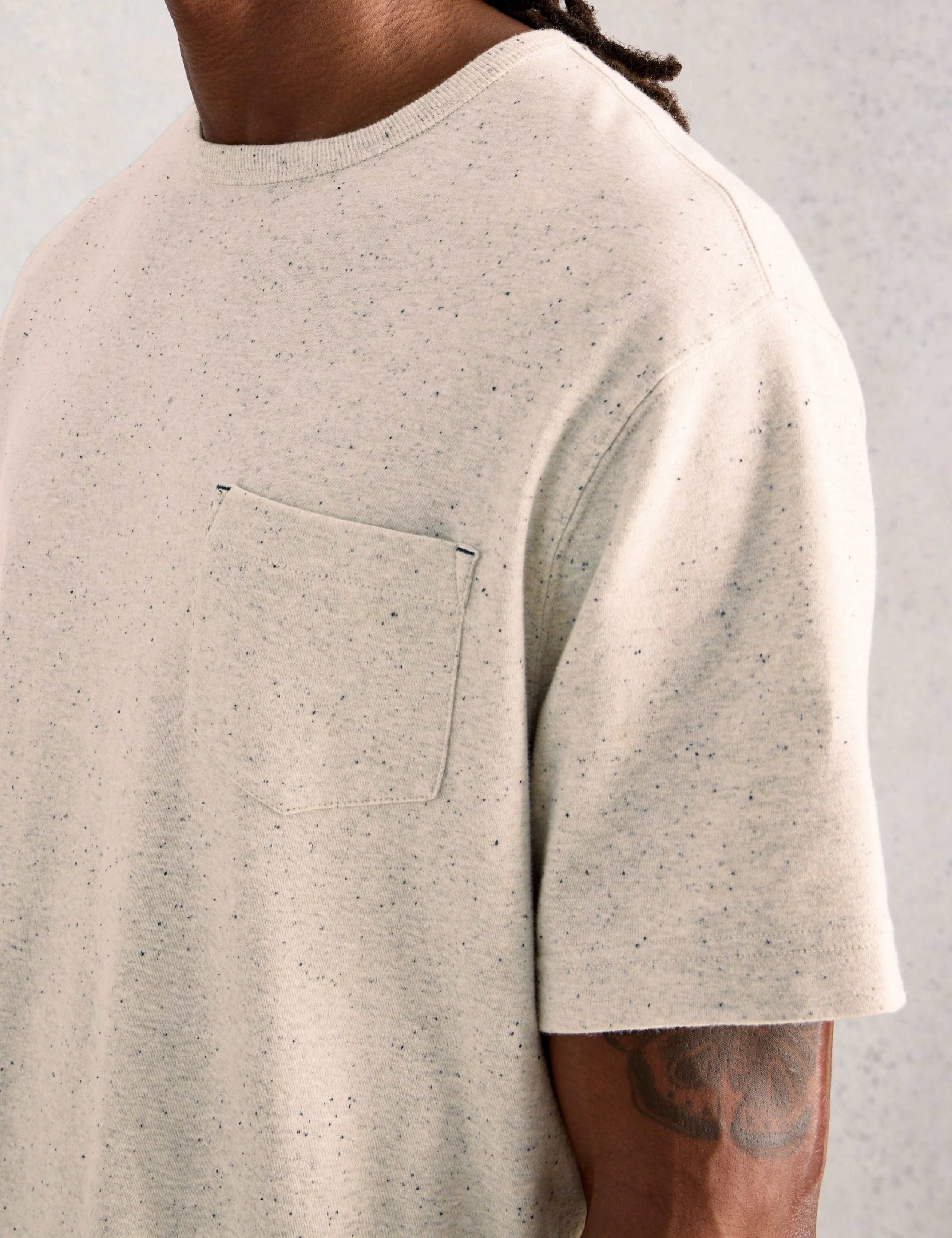 Cotton Rich Nep Crew Neck T-Shirt 5 of 6