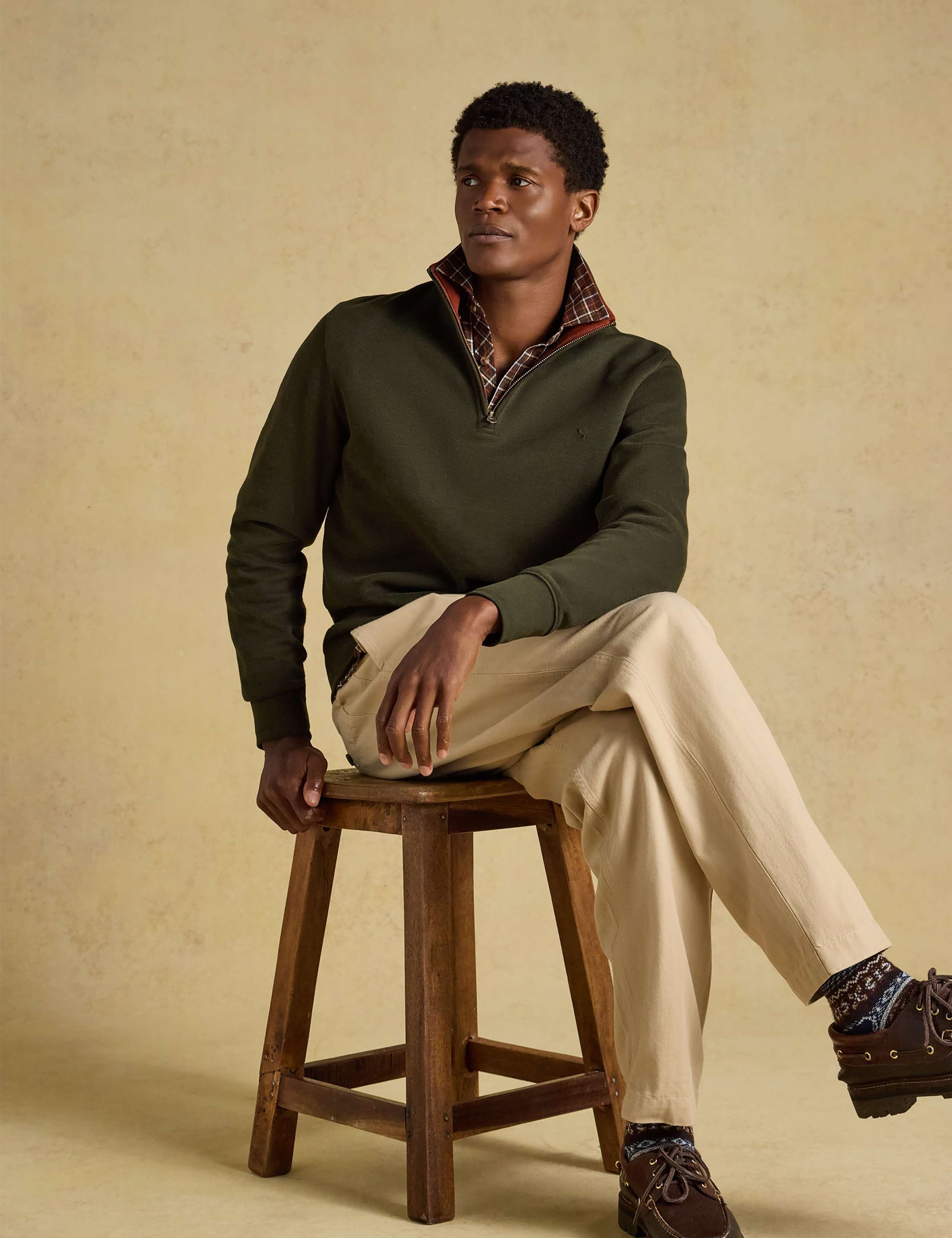 Cotton Rich French Rib Quarter Zip Sweatshirt 3 of 8