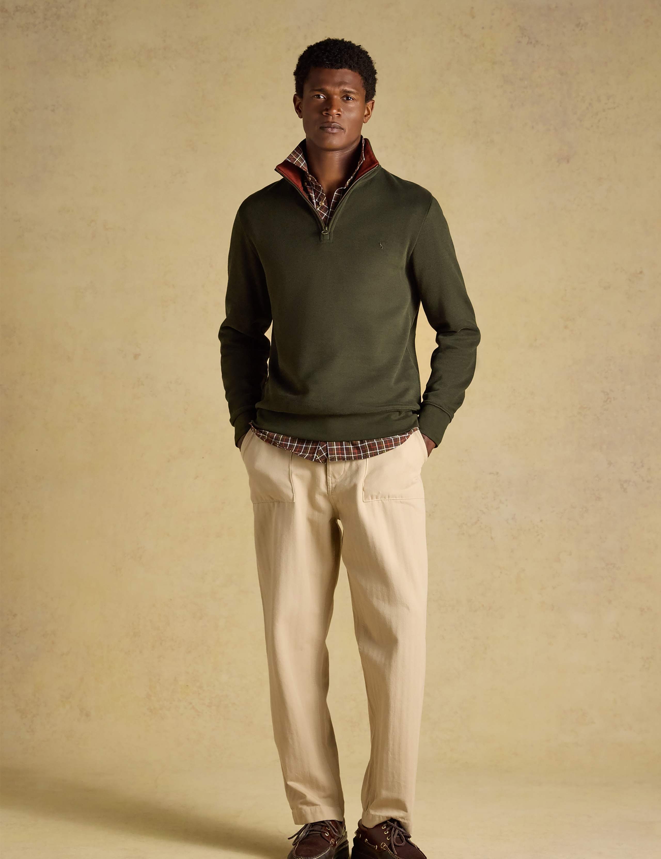 Cotton Rich French Rib Quarter Zip Sweatshirt 4 of 8