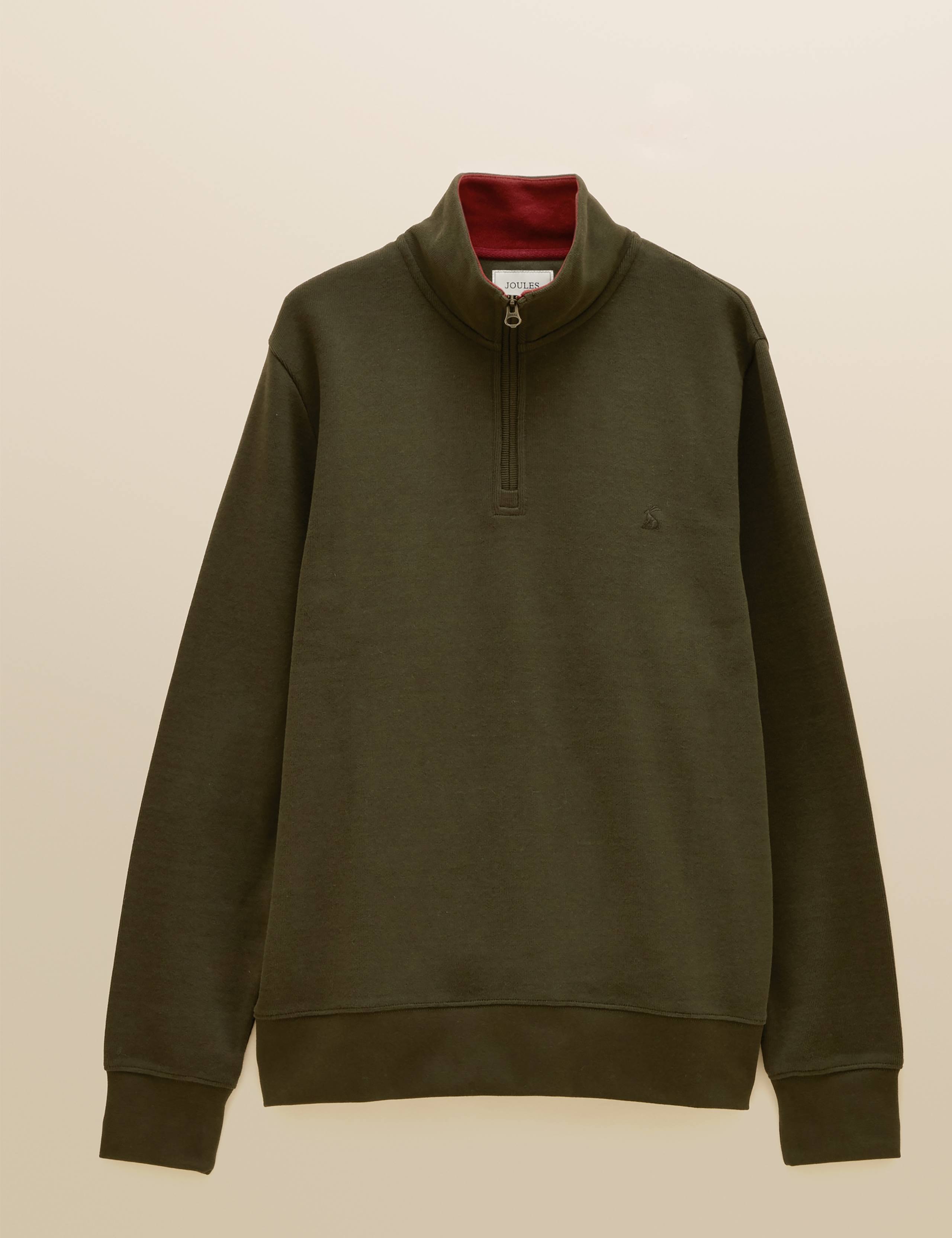 Cotton Rich French Rib Quarter Zip Sweatshirt 2 of 8