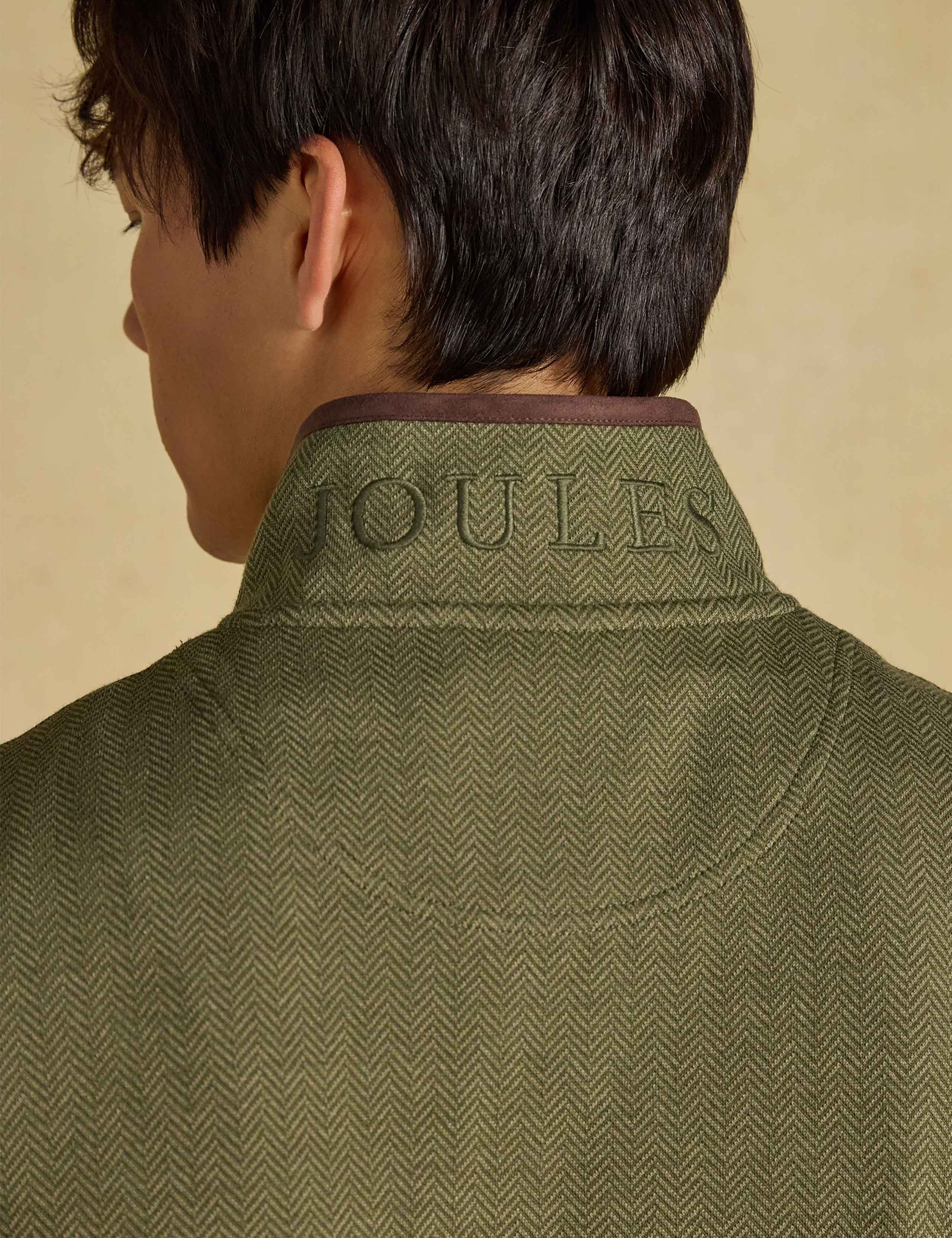 Cotton Rich Herringbone Quarter Zip Sweatshirt 6 of 7