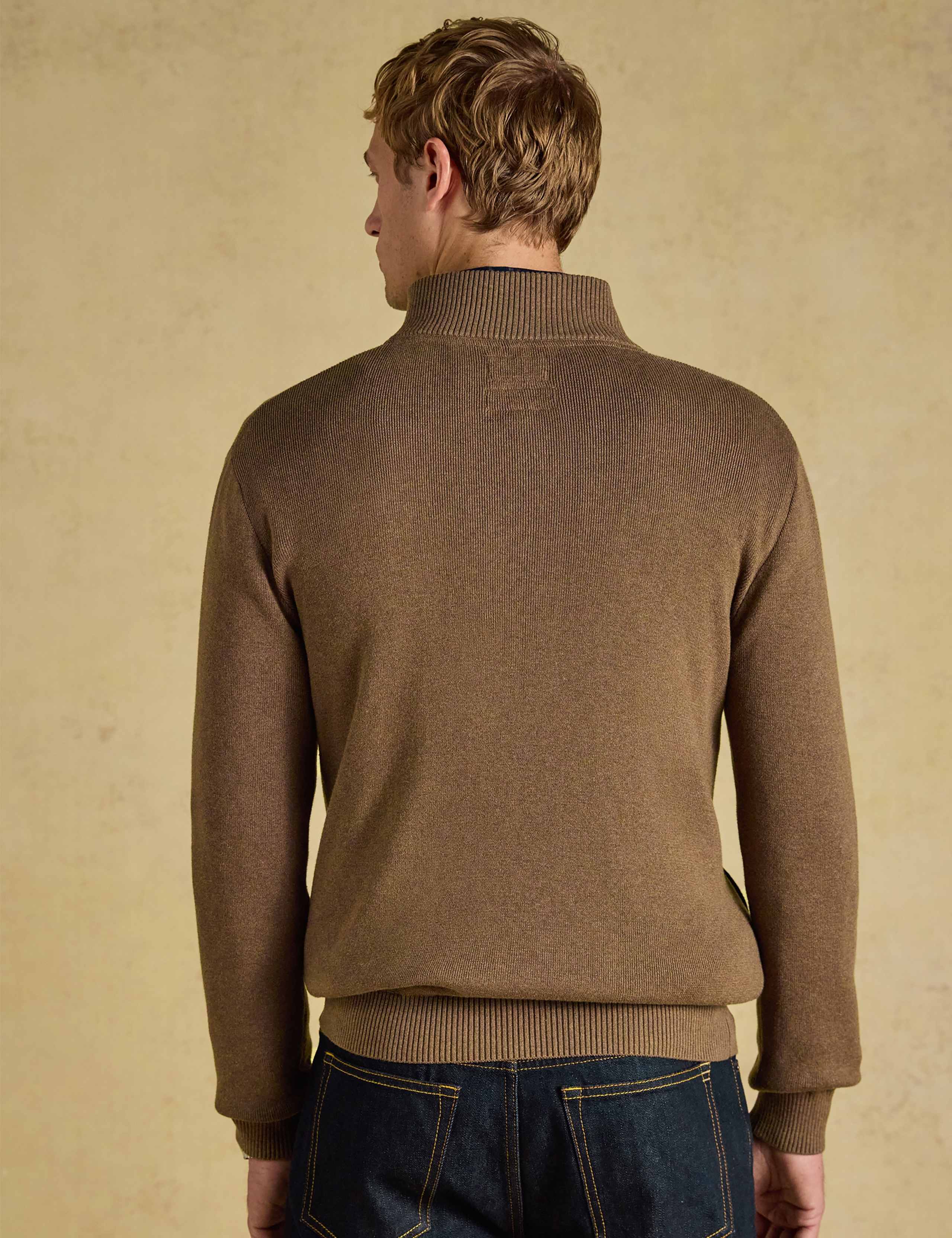 Pure Cotton Textured Funnel Neck Zip Up Cardigan 5 of 7