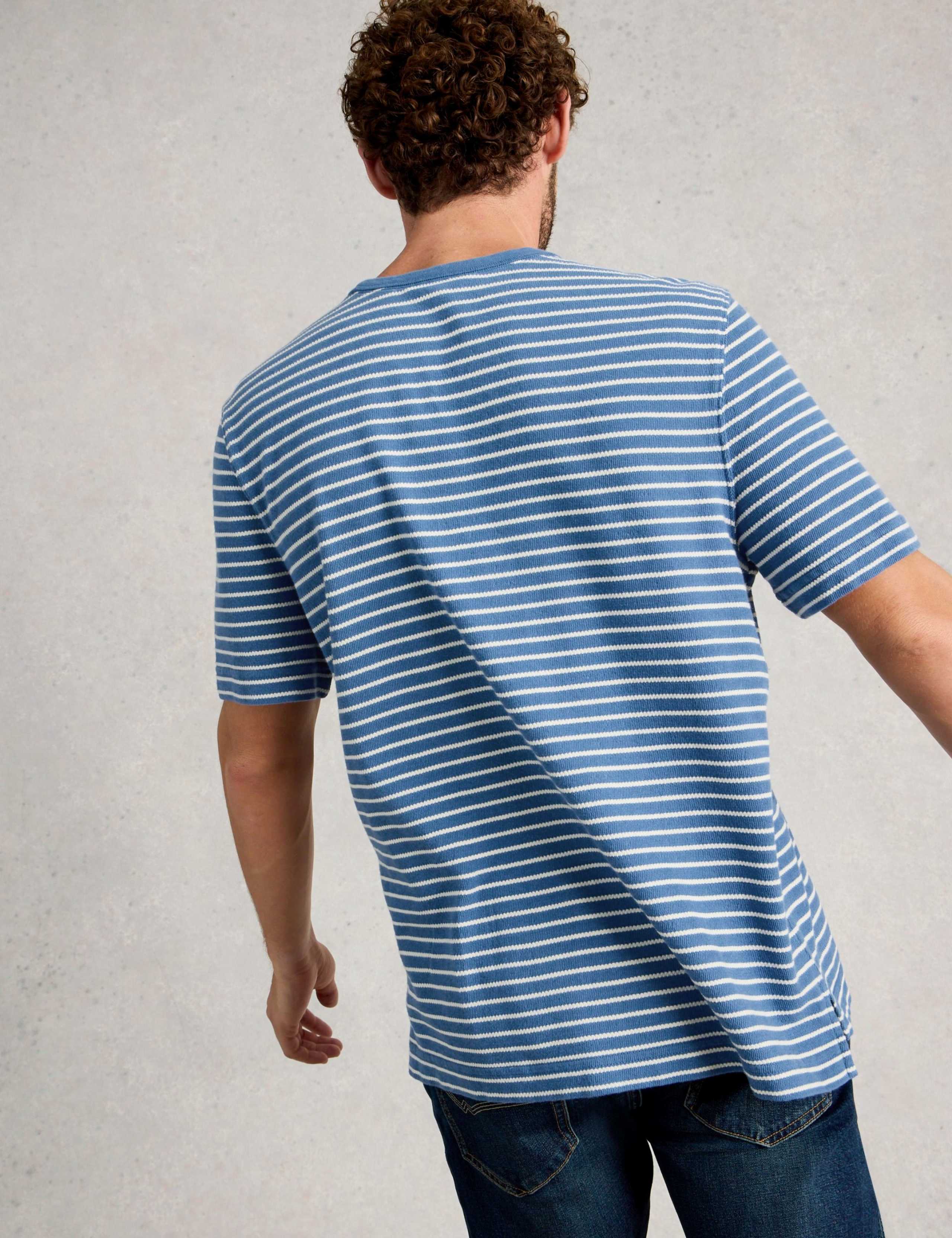 Pure Cotton Striped Crew Neck T-Shirt 3 of 5