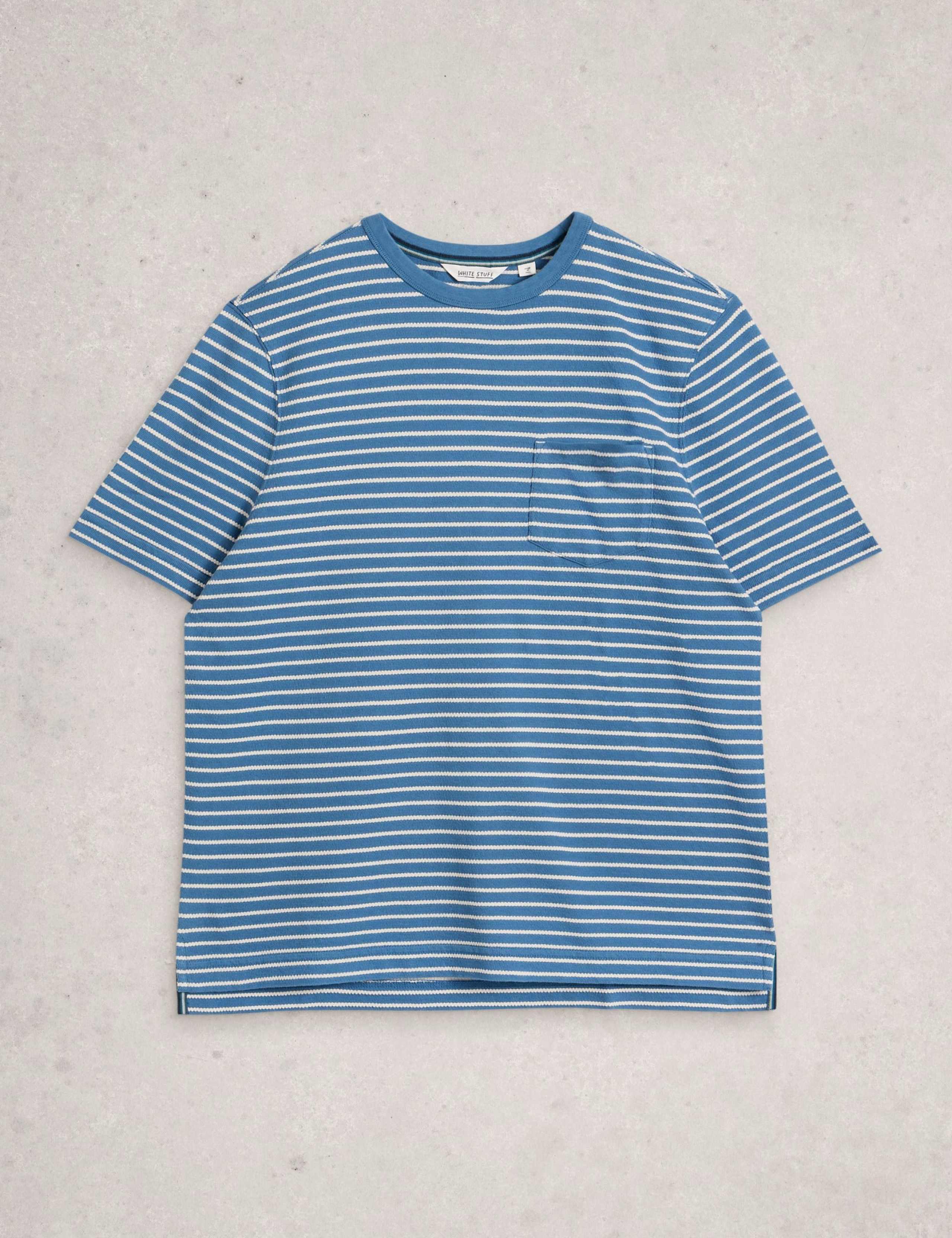 Pure Cotton Striped Crew Neck T-Shirt 2 of 5