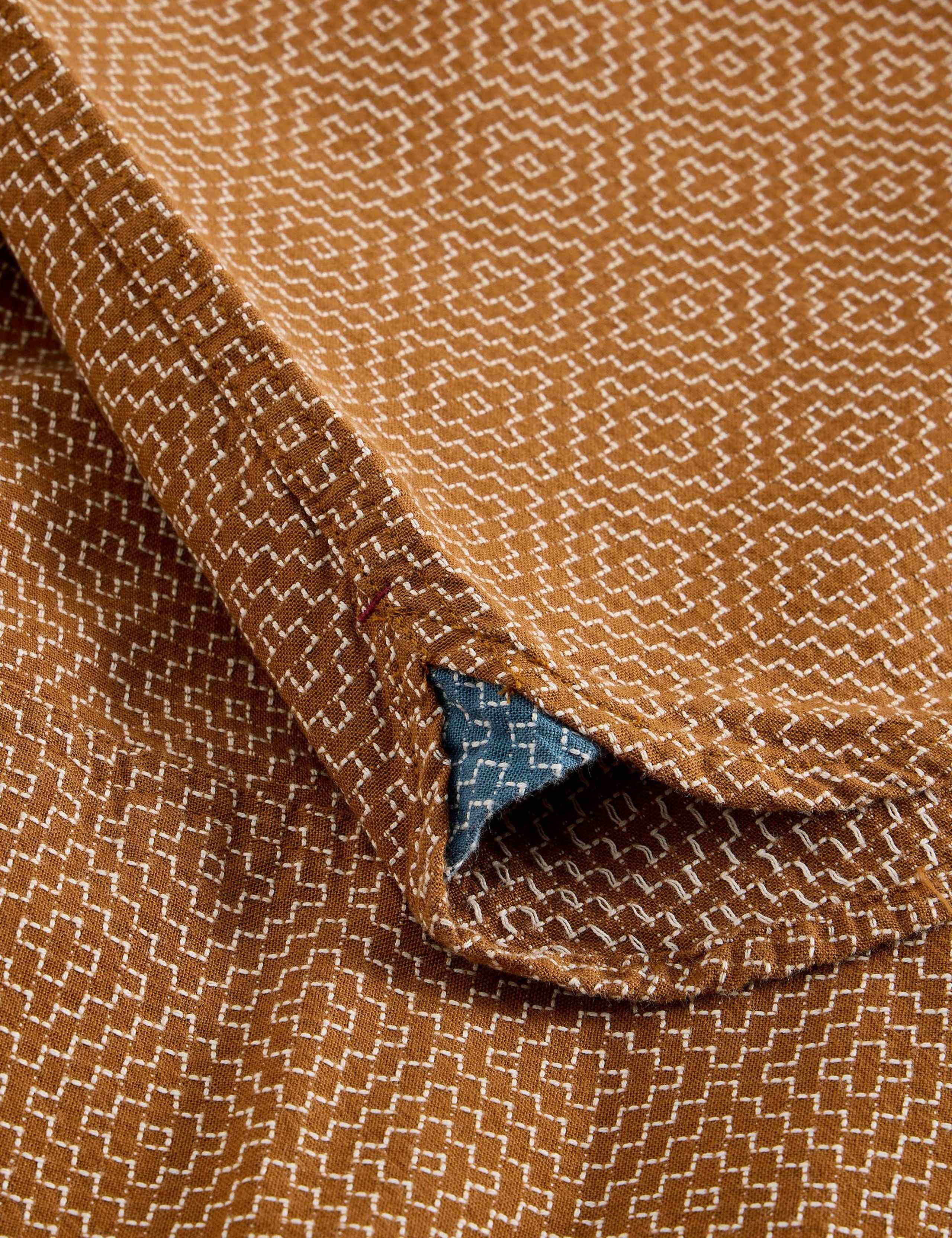 Regular Fit Pure Cotton Tile Pattern Shirt 4 of 7