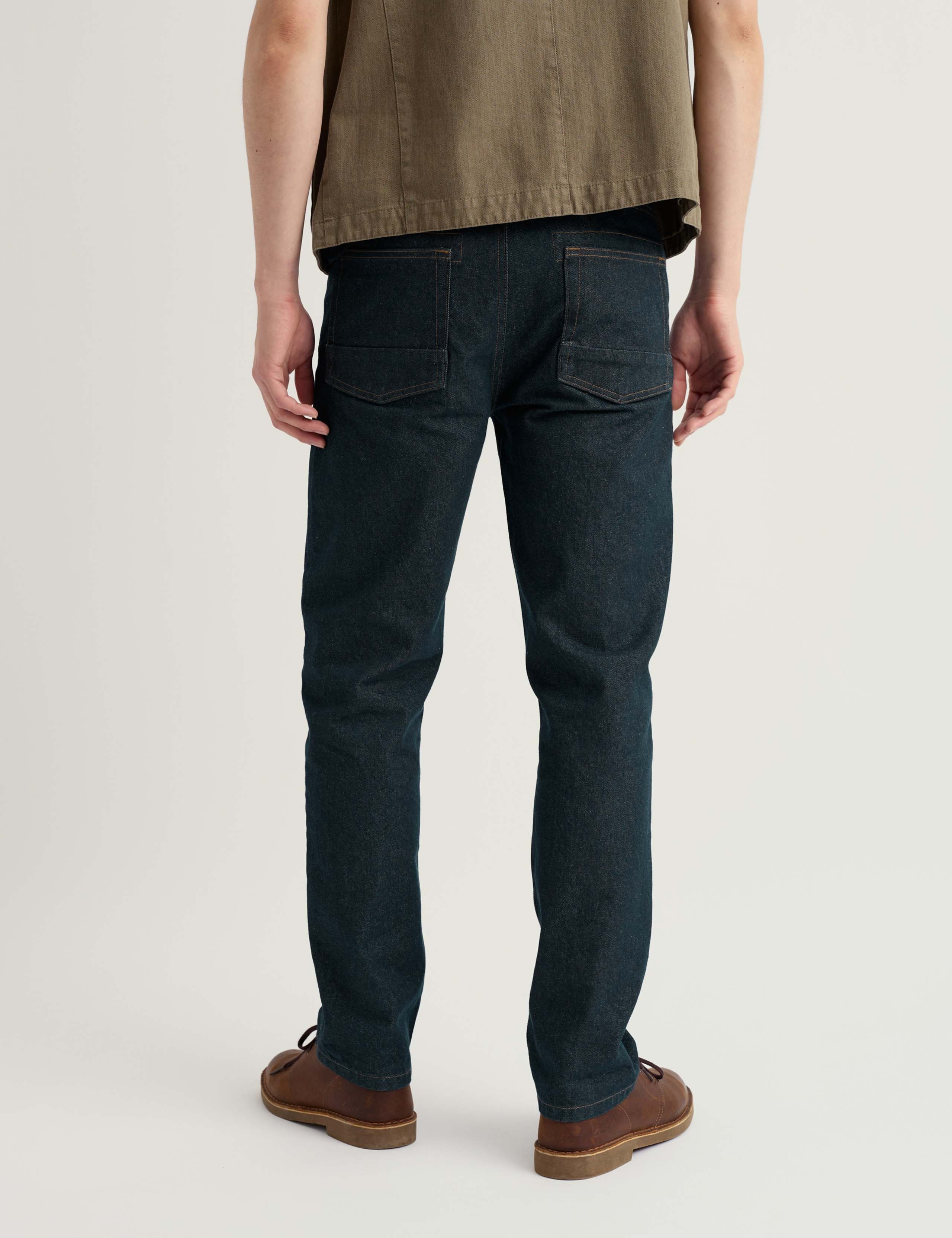 Pure Cotton Denim Tapered Fit Jeans 4 of 5