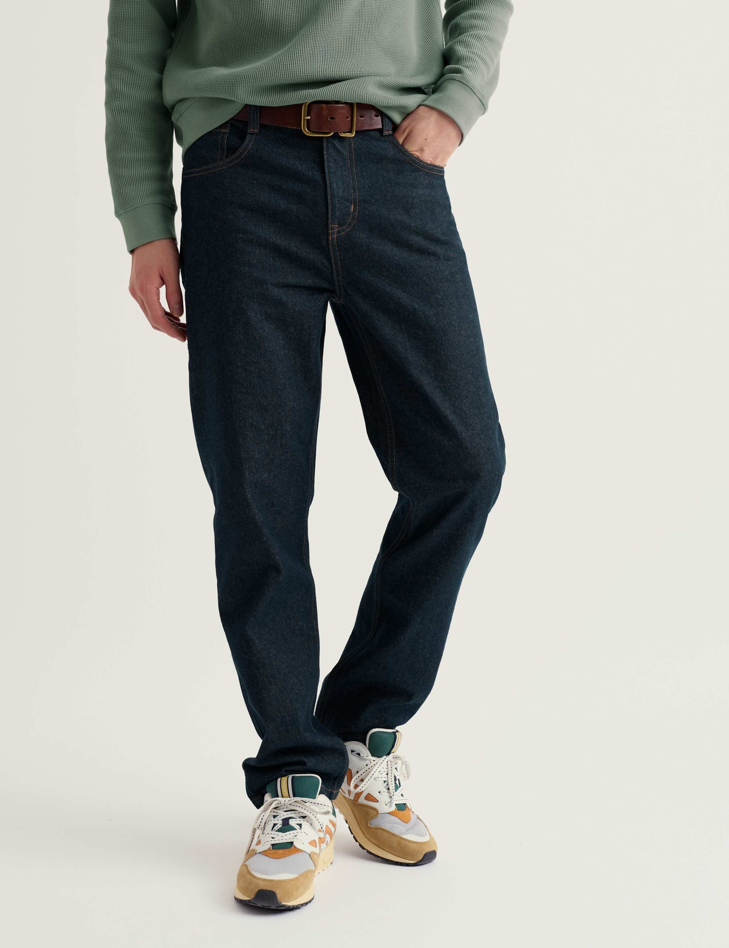 Pure Cotton Denim Straight Leg Jeans 3 of 5
