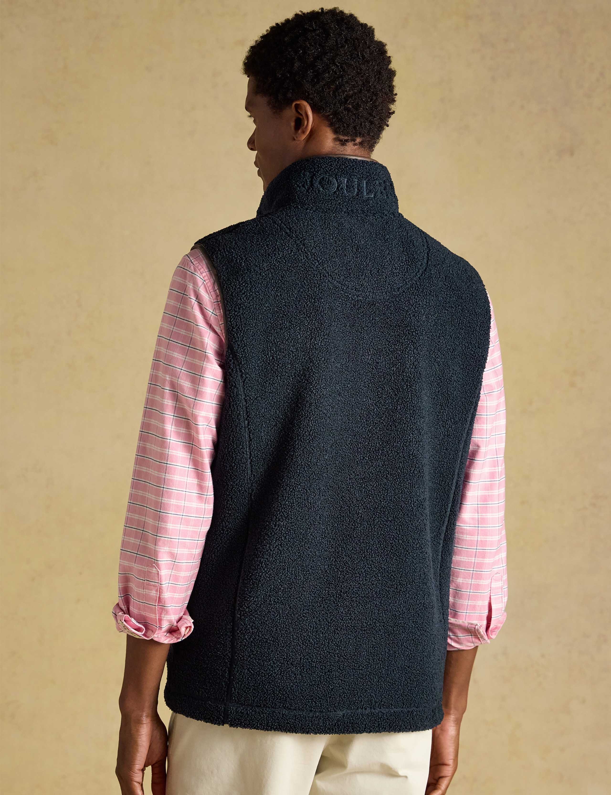 Textured Borg Fleece Zip Through Gilet 4 of 5