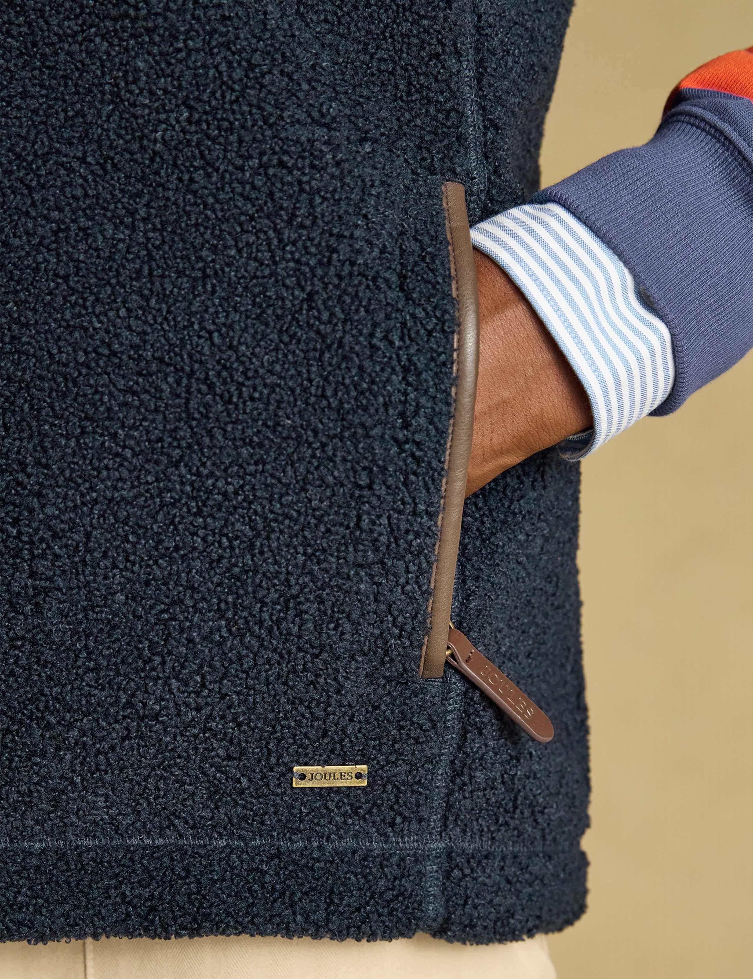 Textured Borg Fleece Zip Through Gilet 5 of 5