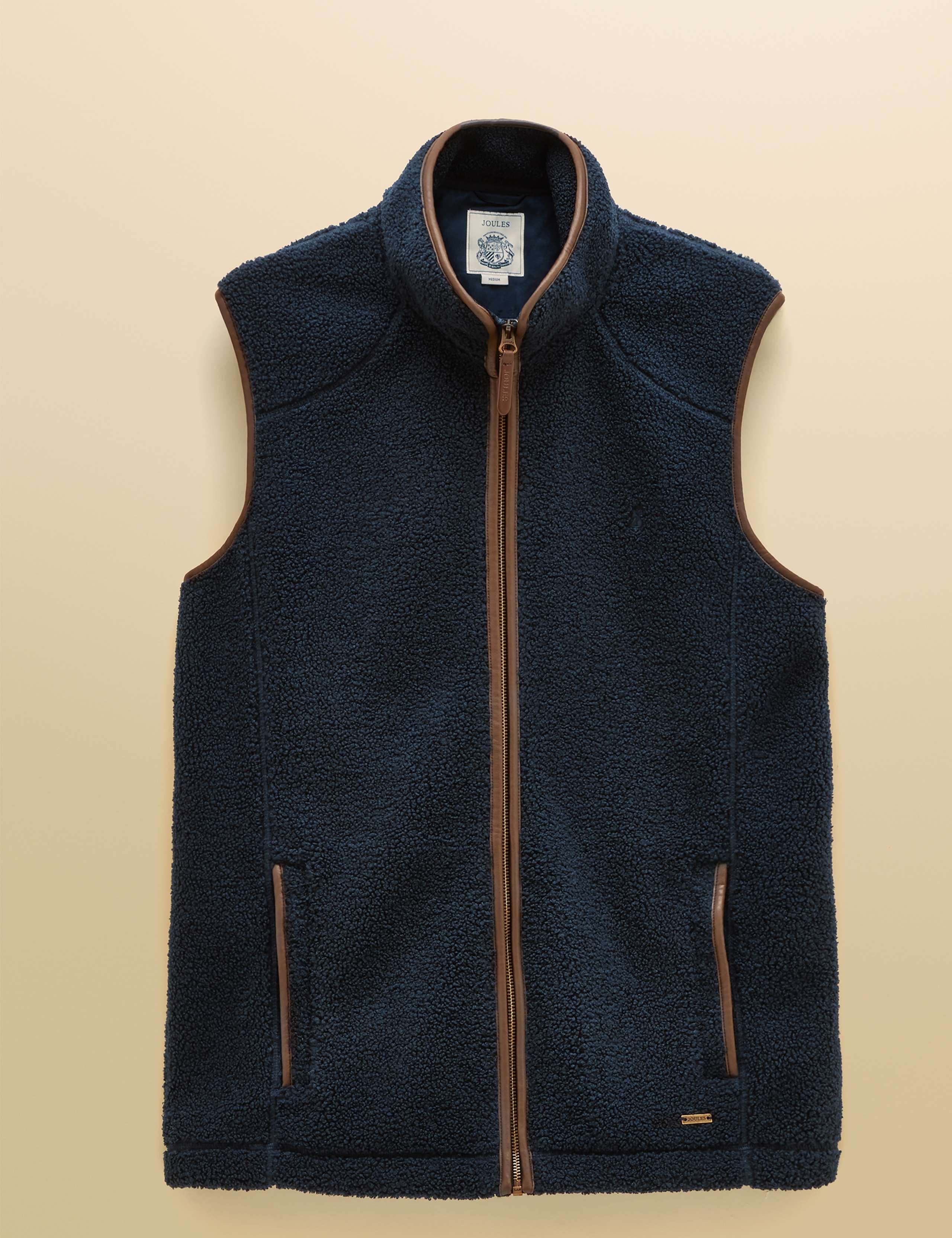 Textured Borg Fleece Zip Through Gilet 2 of 5