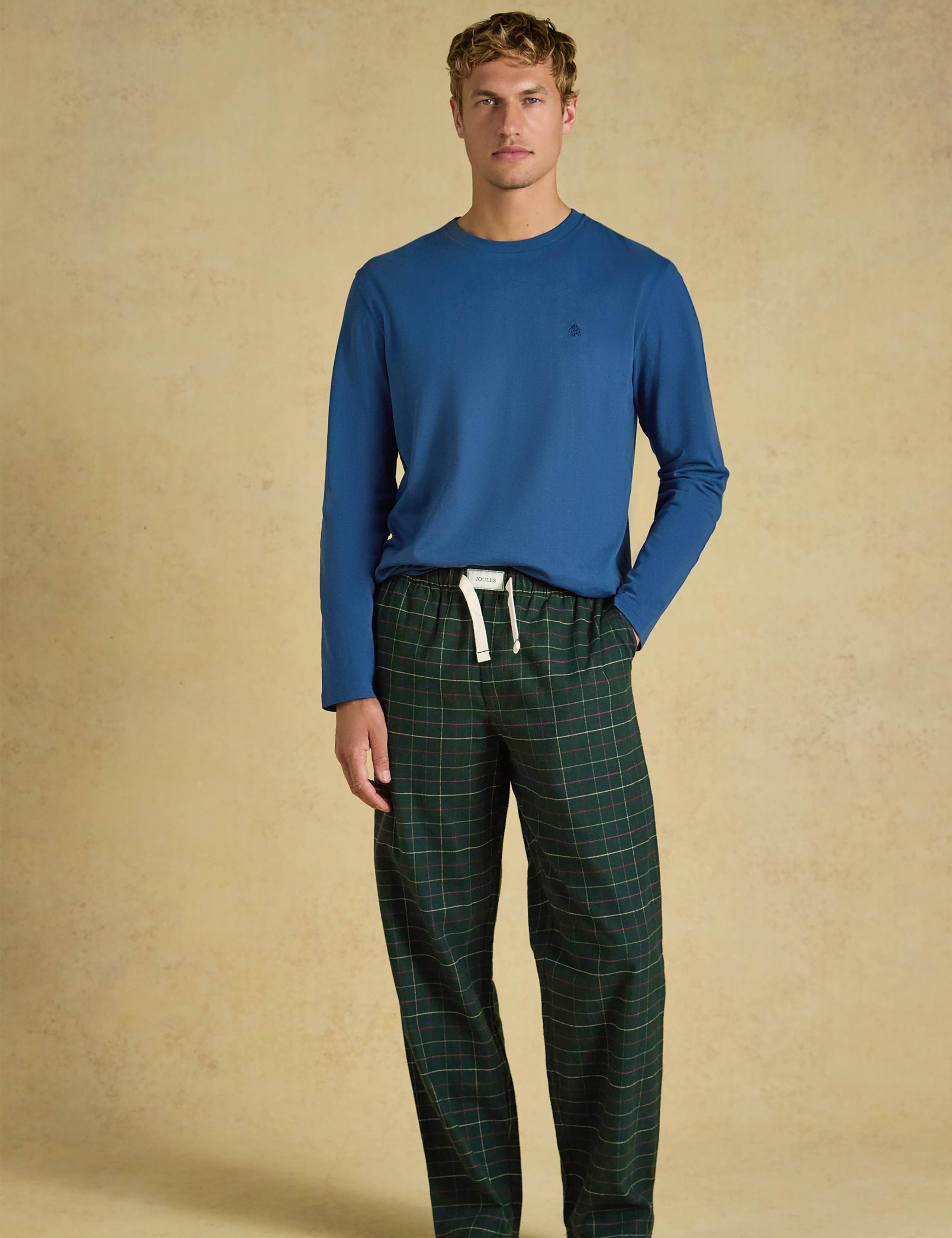 Brushed Cotton Checked Pyjama Bottoms 2 of 4