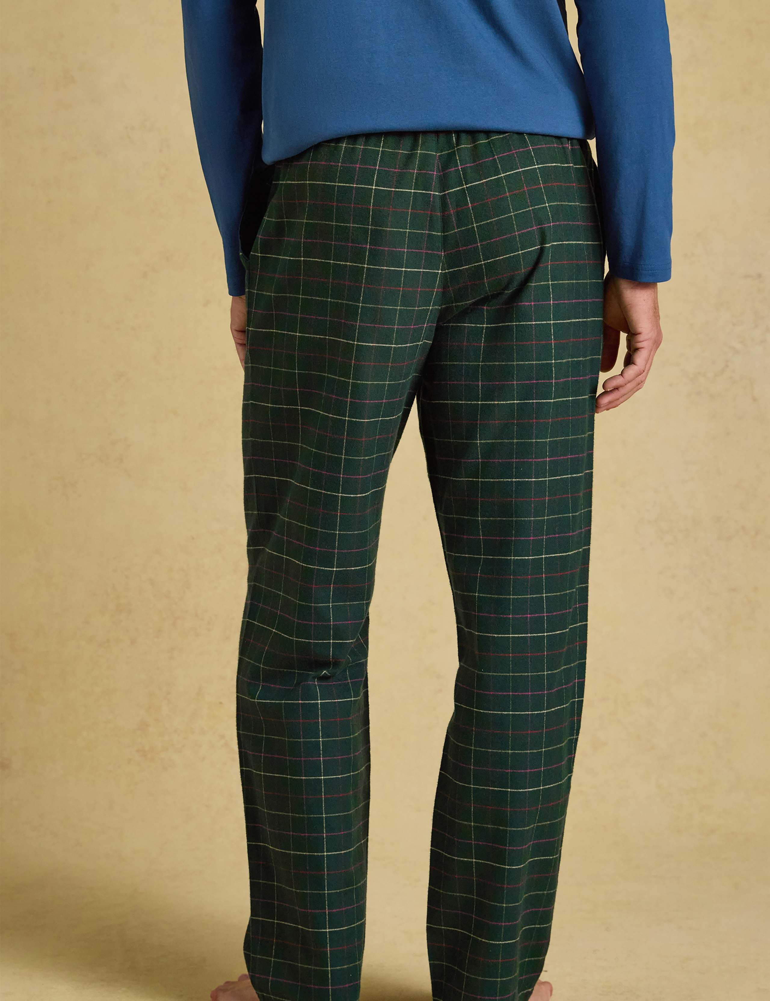 Brushed Cotton Checked Pyjama Bottoms 3 of 4