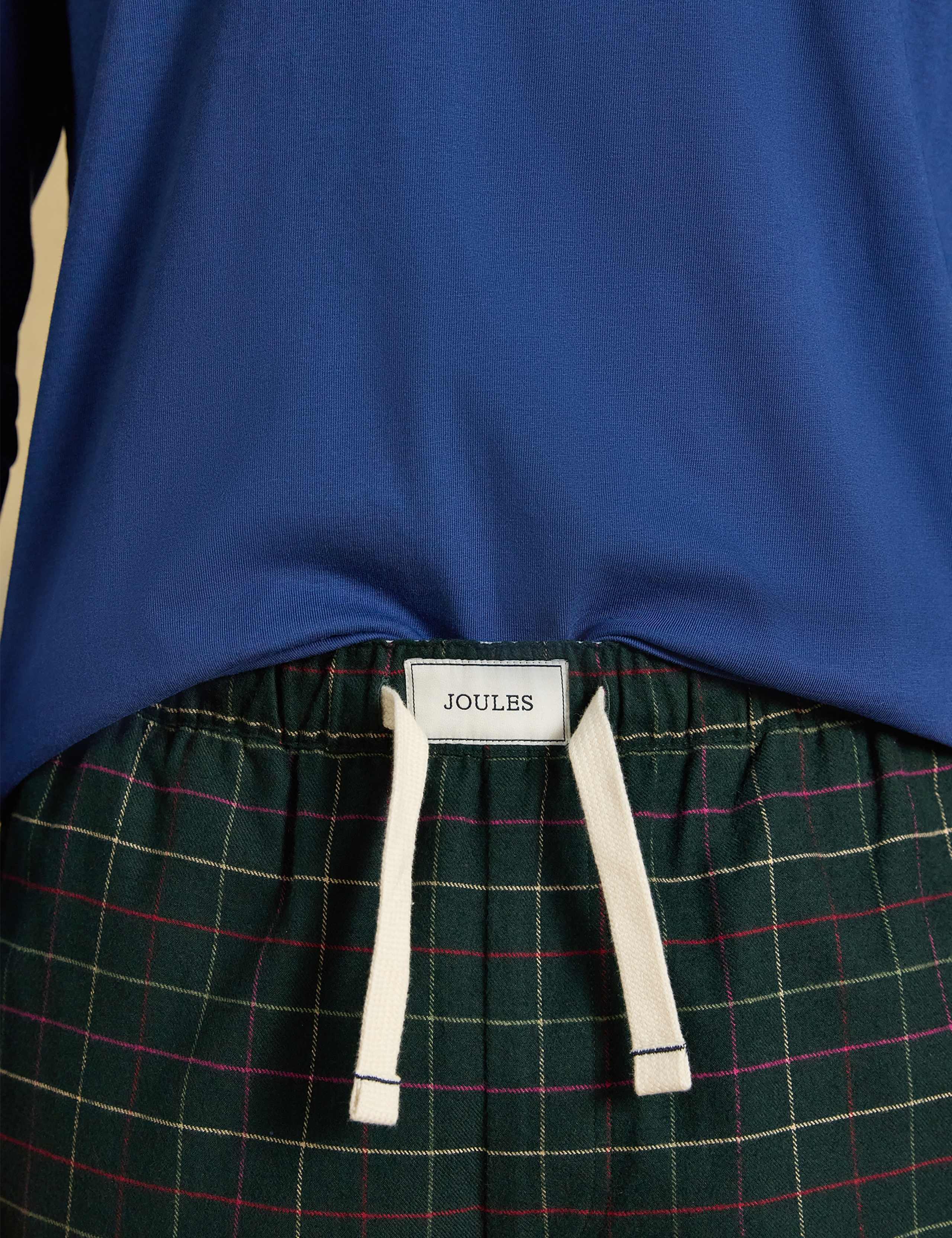 Brushed Cotton Checked Pyjama Bottoms 4 of 4