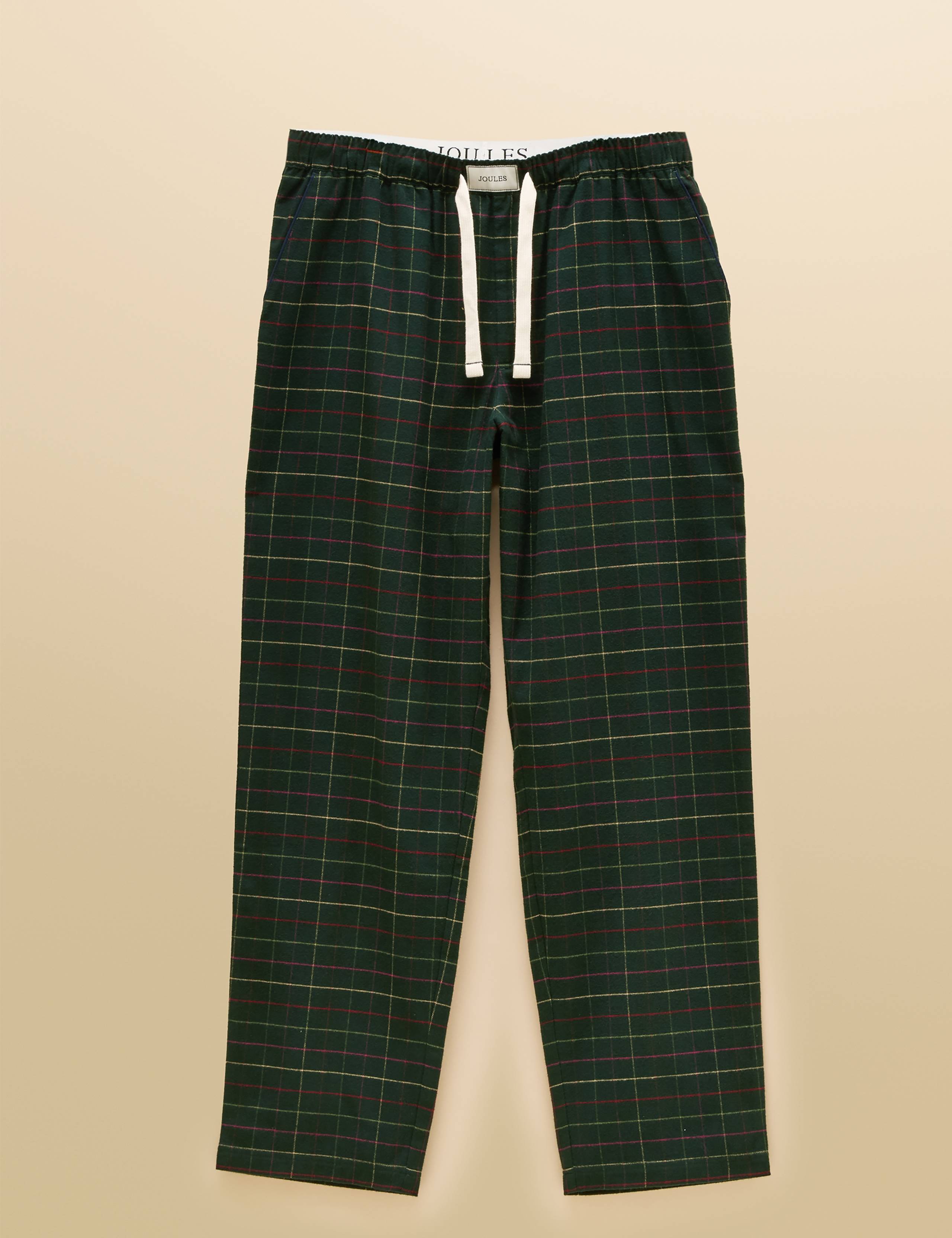 Brushed Cotton Checked Pyjama Bottoms 1 of 4