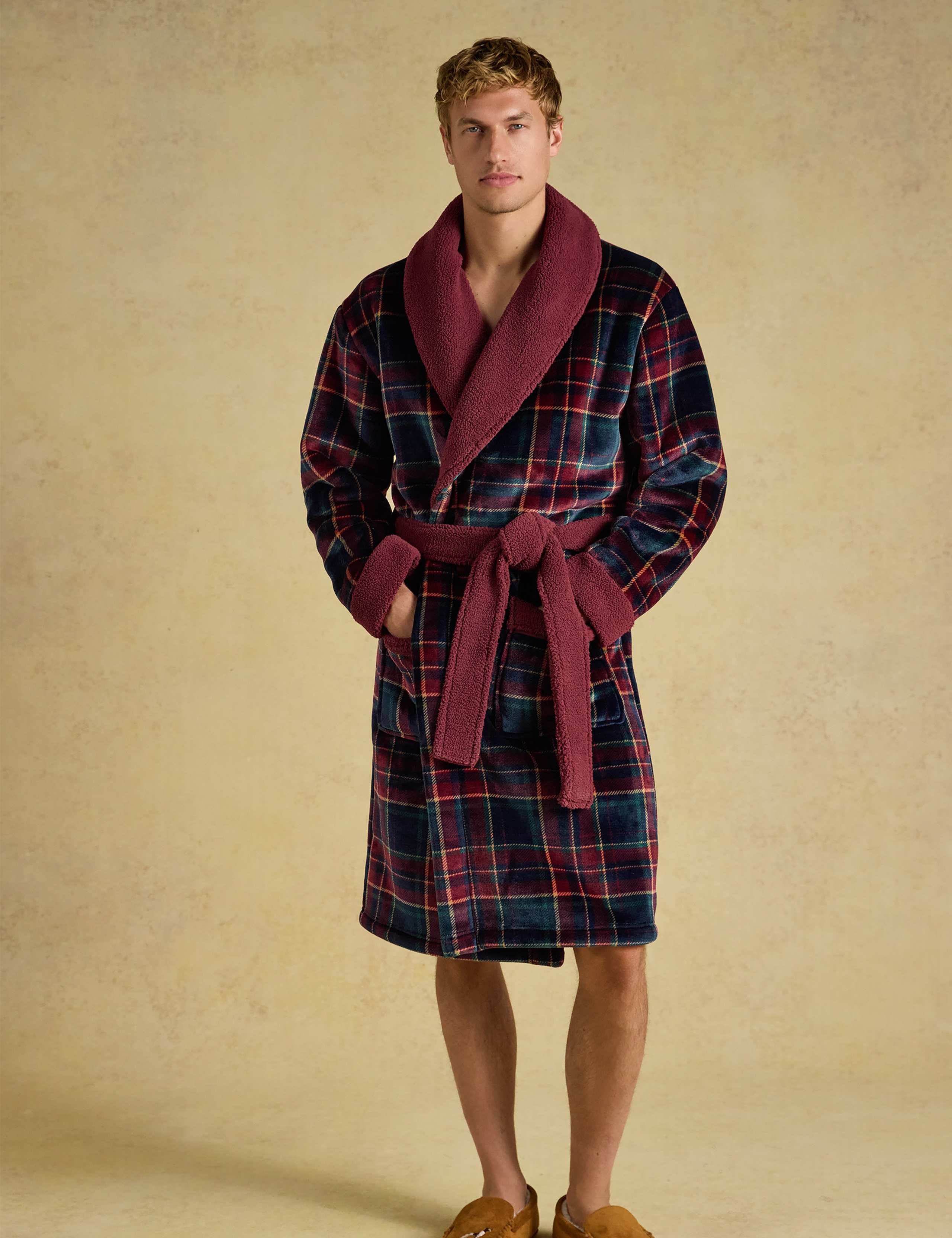 Checked Shawl Collar Dressing Gown 3 of 6