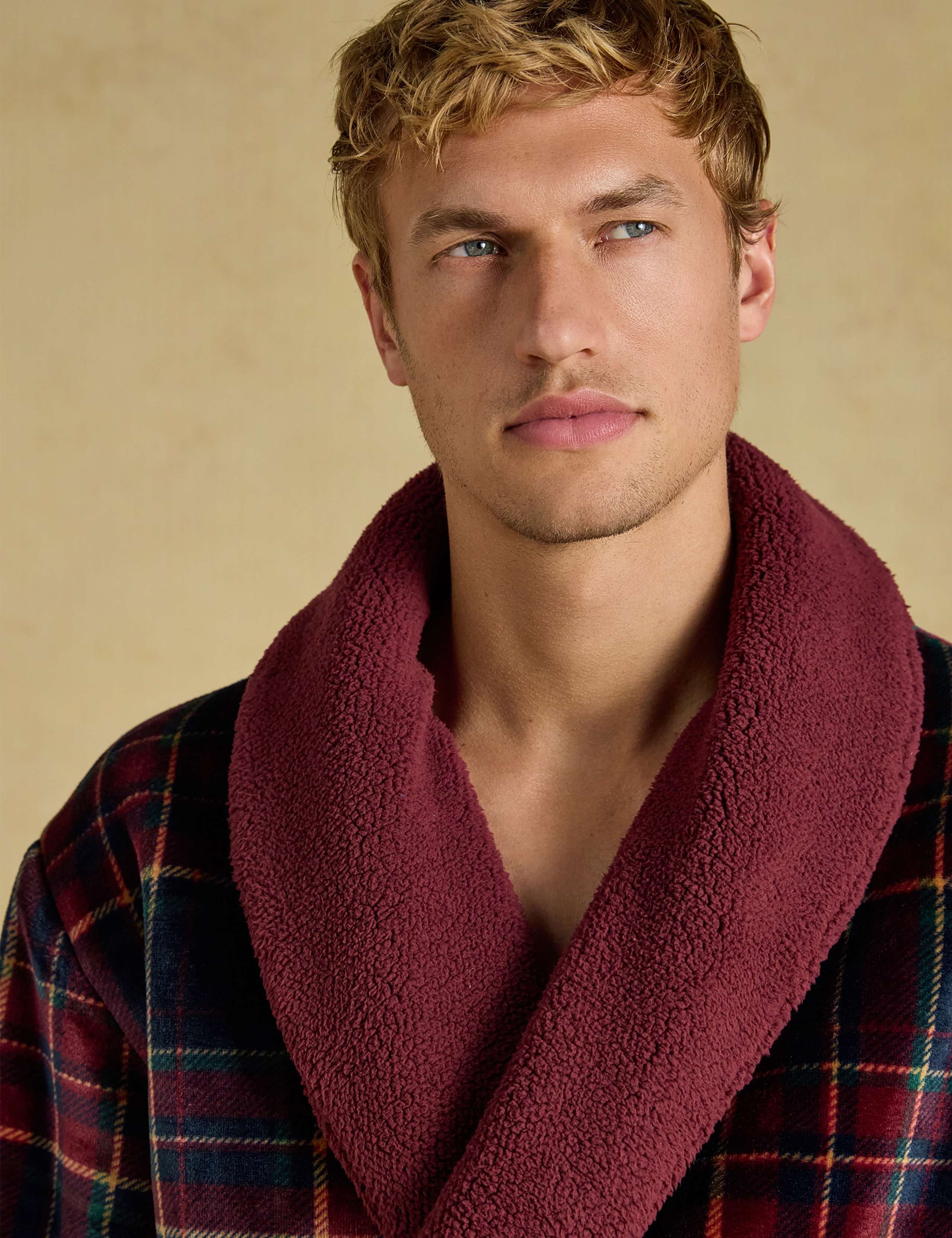 Checked Shawl Collar Dressing Gown 4 of 6
