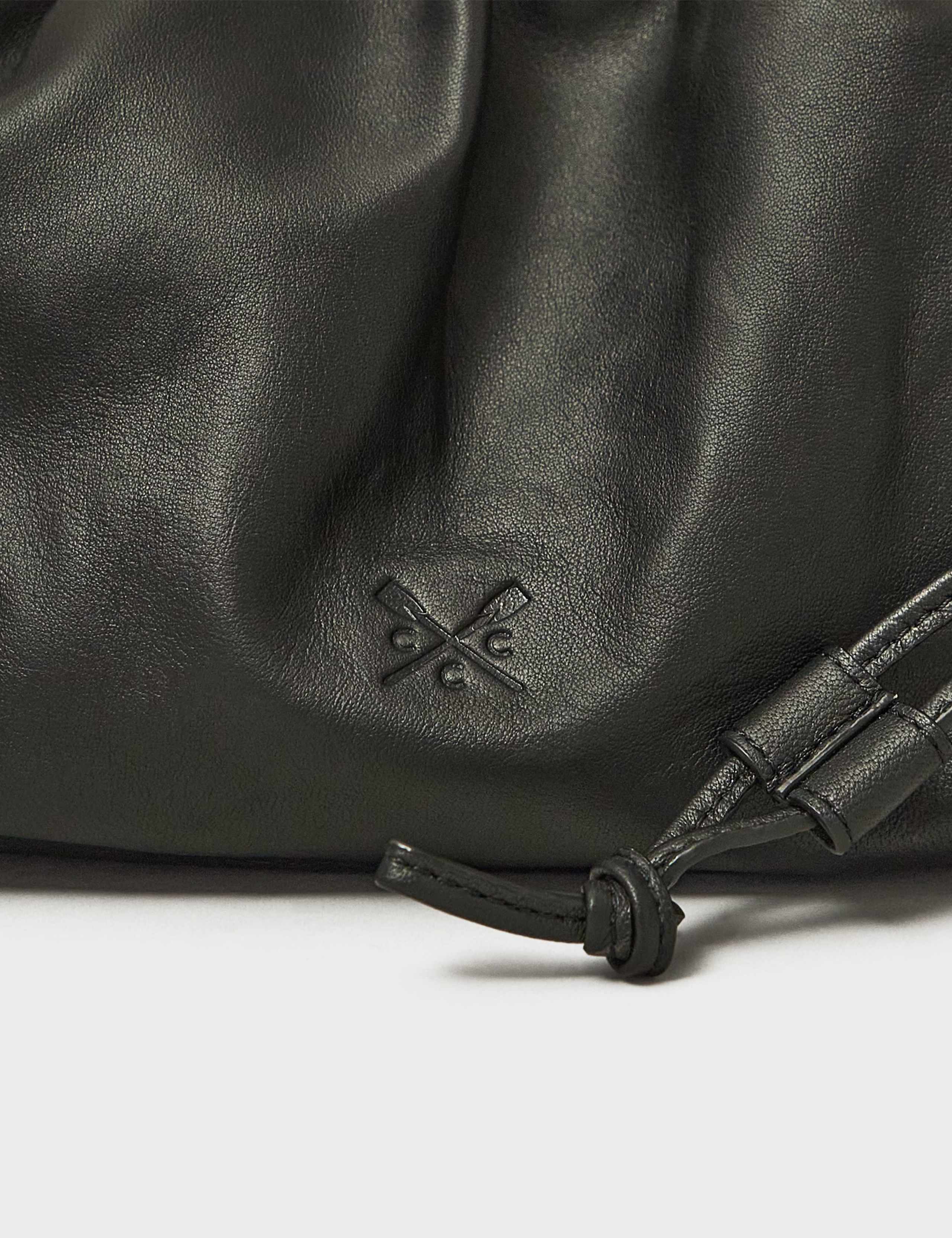Leather Drawstring Cross Body Bag 4 of 4