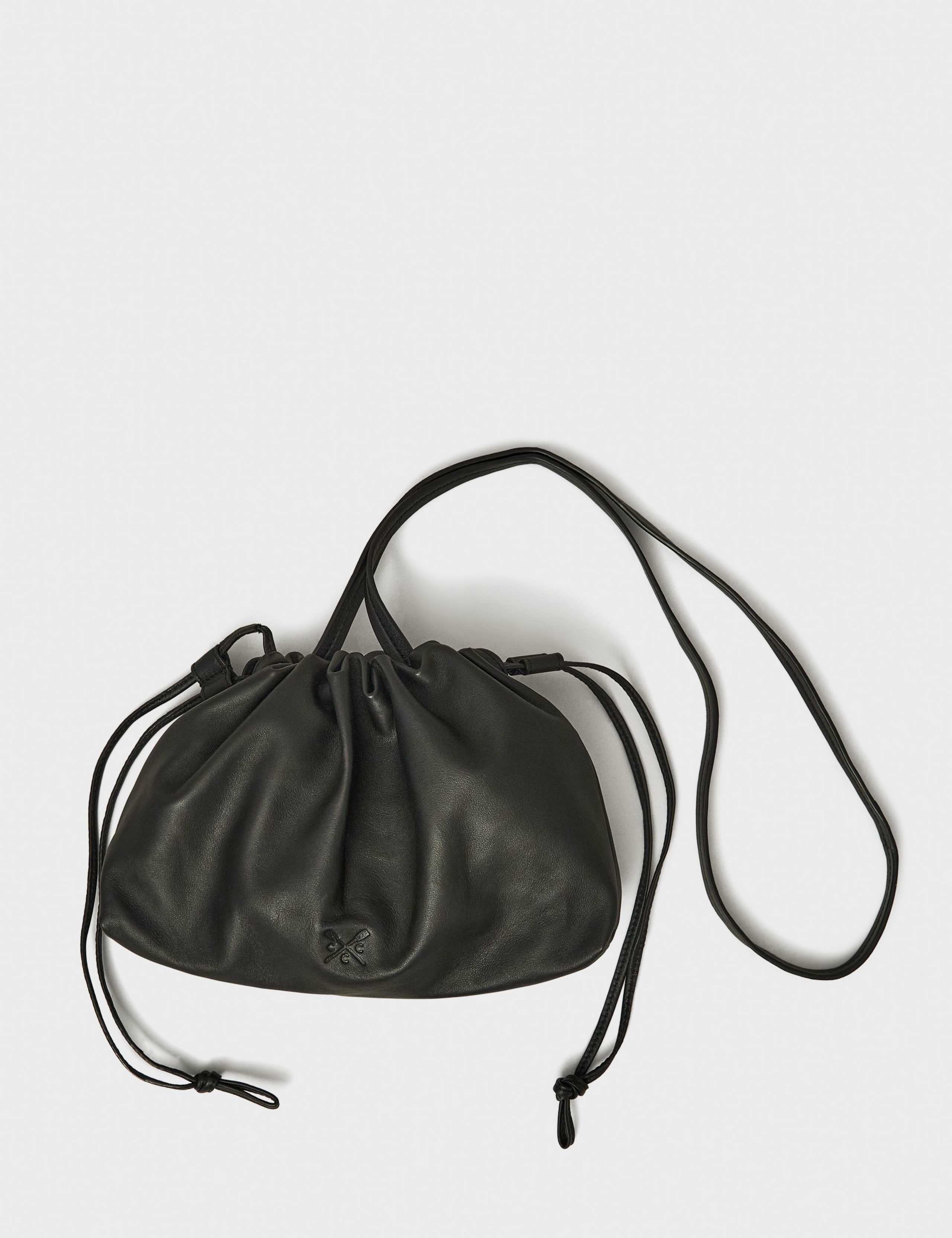 Leather Drawstring Cross Body Bag 2 of 4