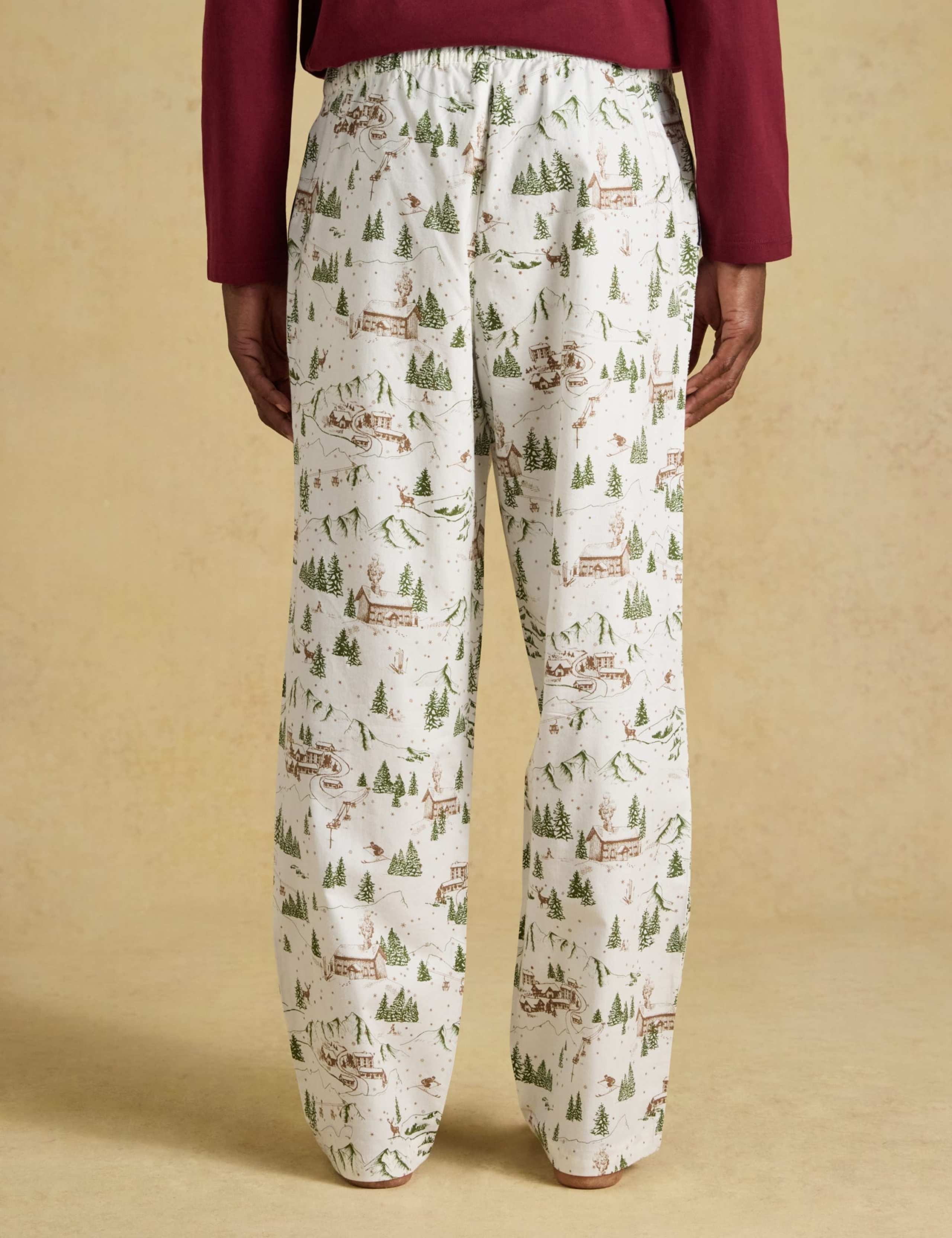 Pure Cotton Ski Print Pyjama Bottoms 3 of 7