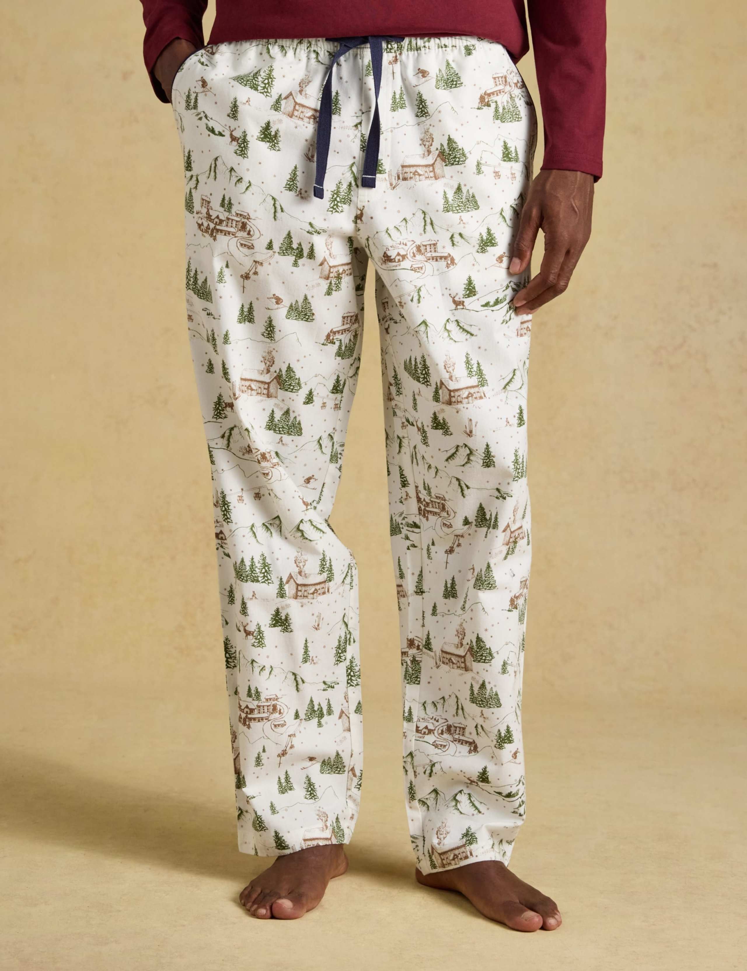 Pure Cotton Ski Print Pyjama Bottoms 4 of 7