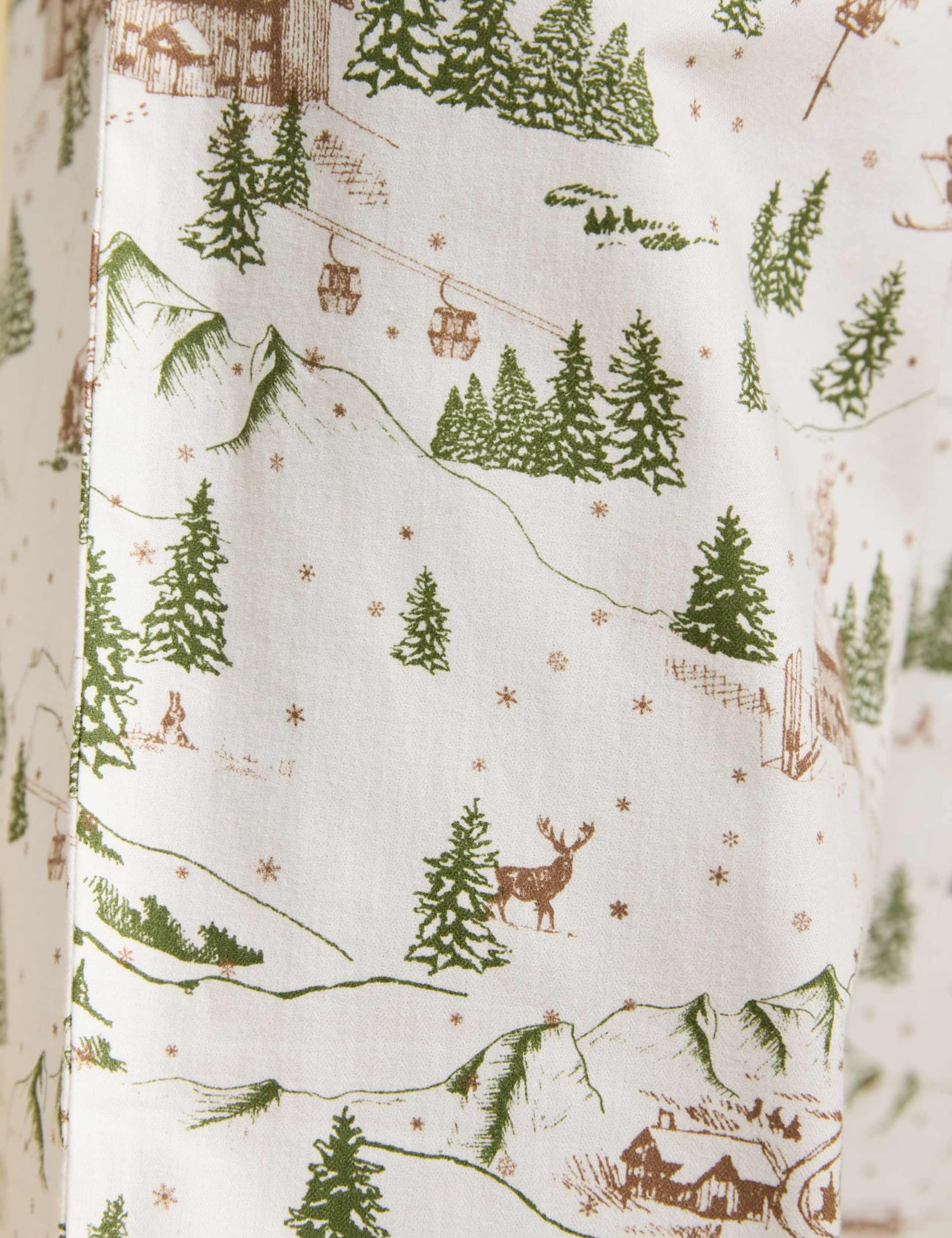 Pure Cotton Ski Print Pyjama Bottoms 7 of 7