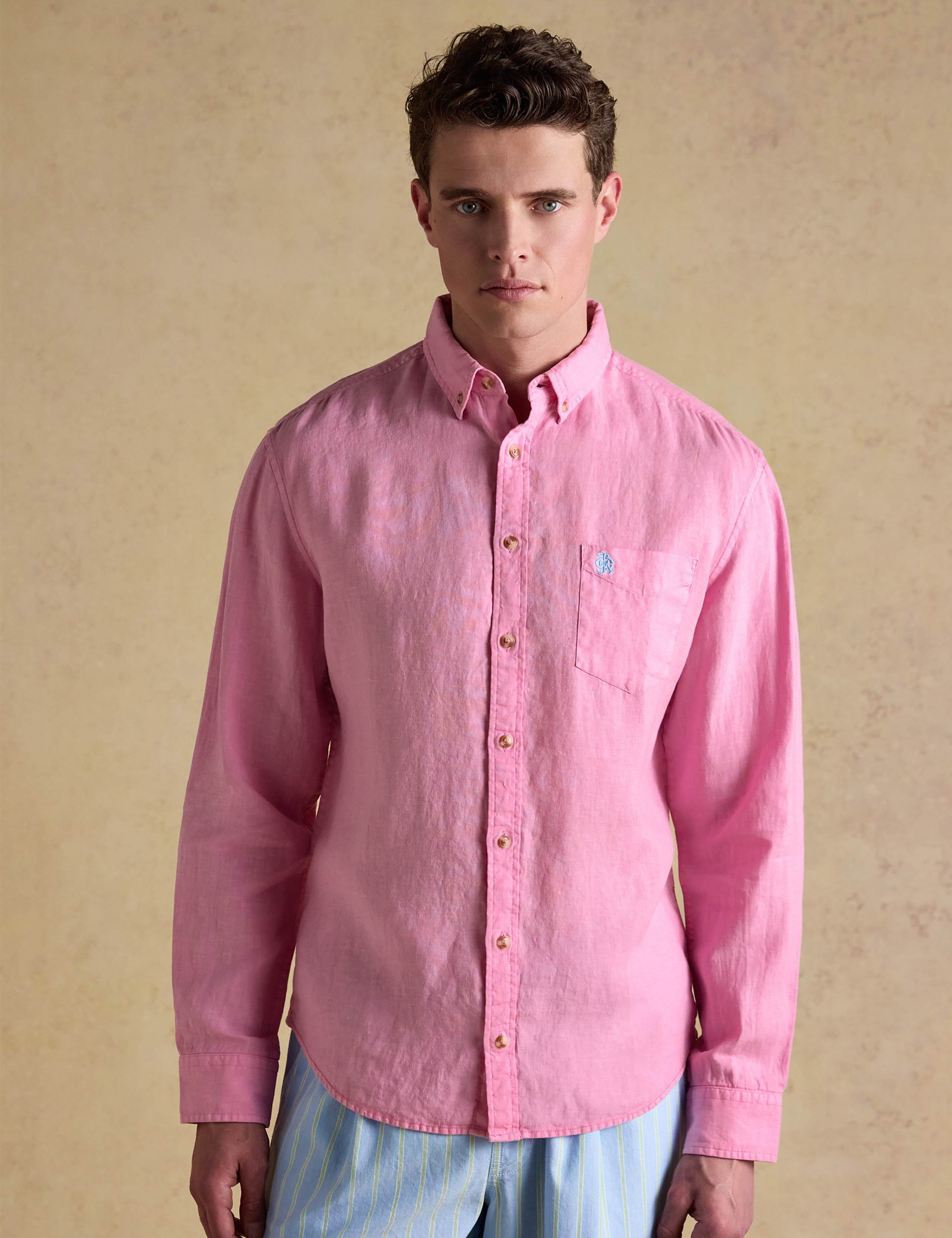 Regular Fit Pure Linen Shirt 3 of 8