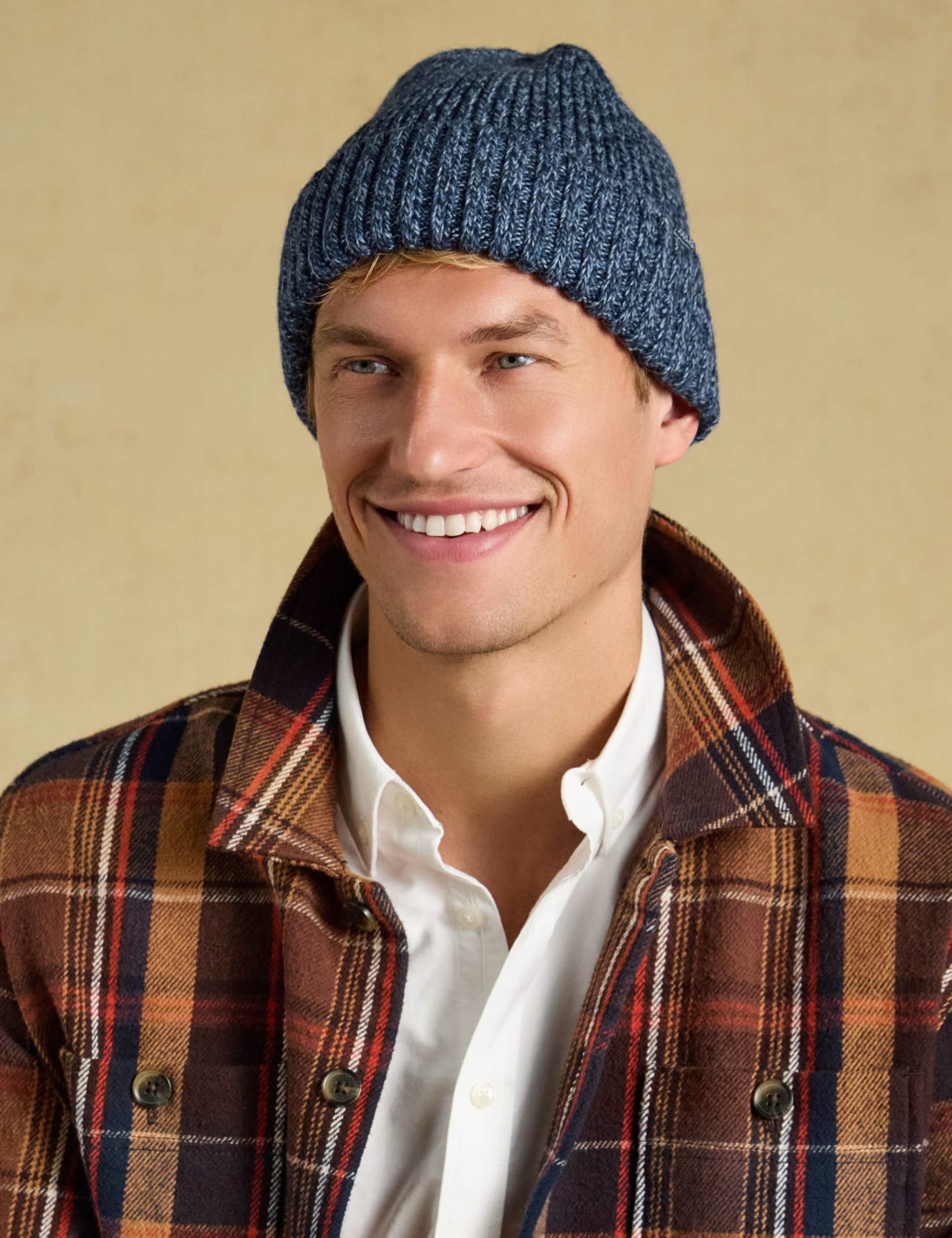 Wool Blend Textured Beanie Hat 1 of 5