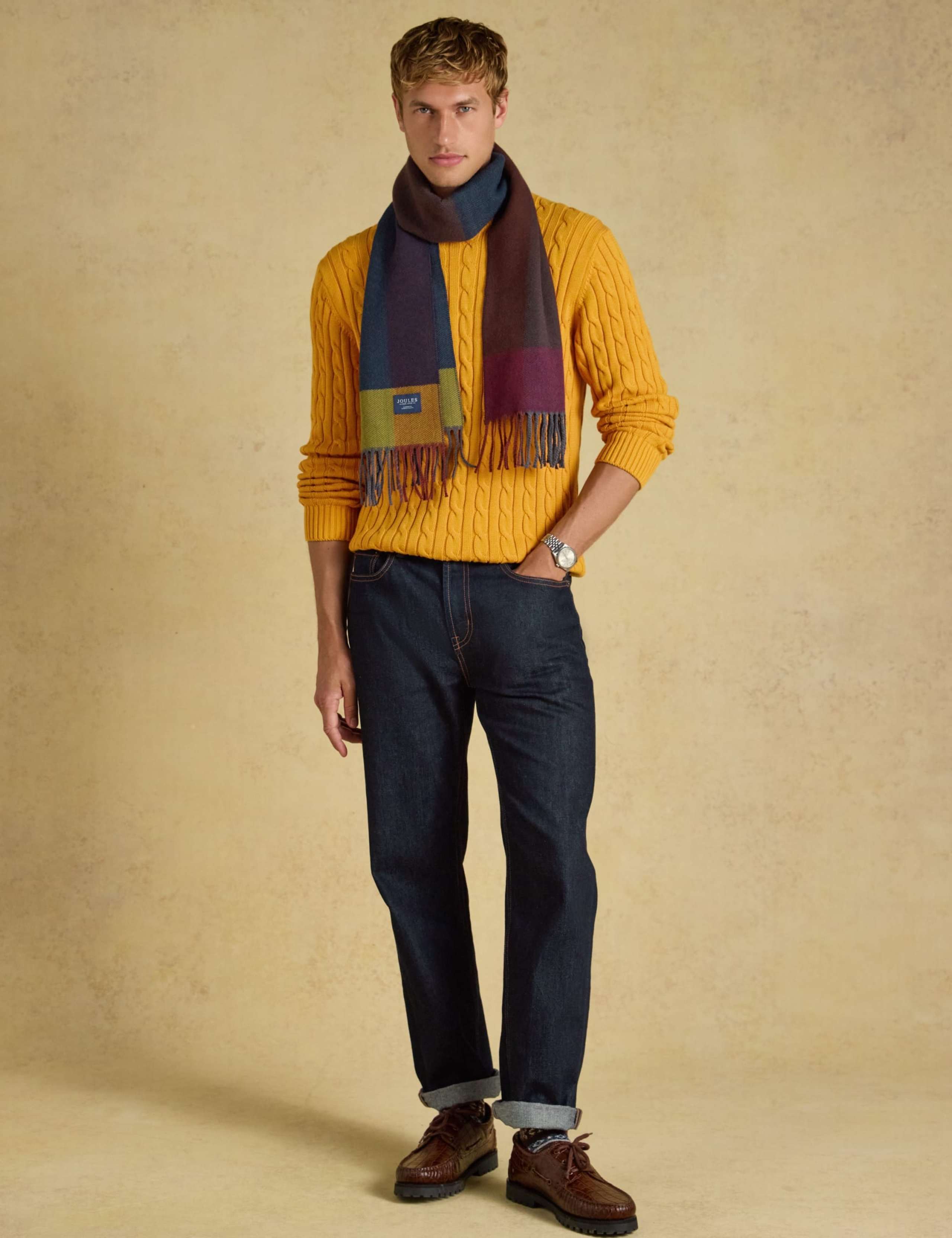 Checked Colour Block Scarf 2 of 6