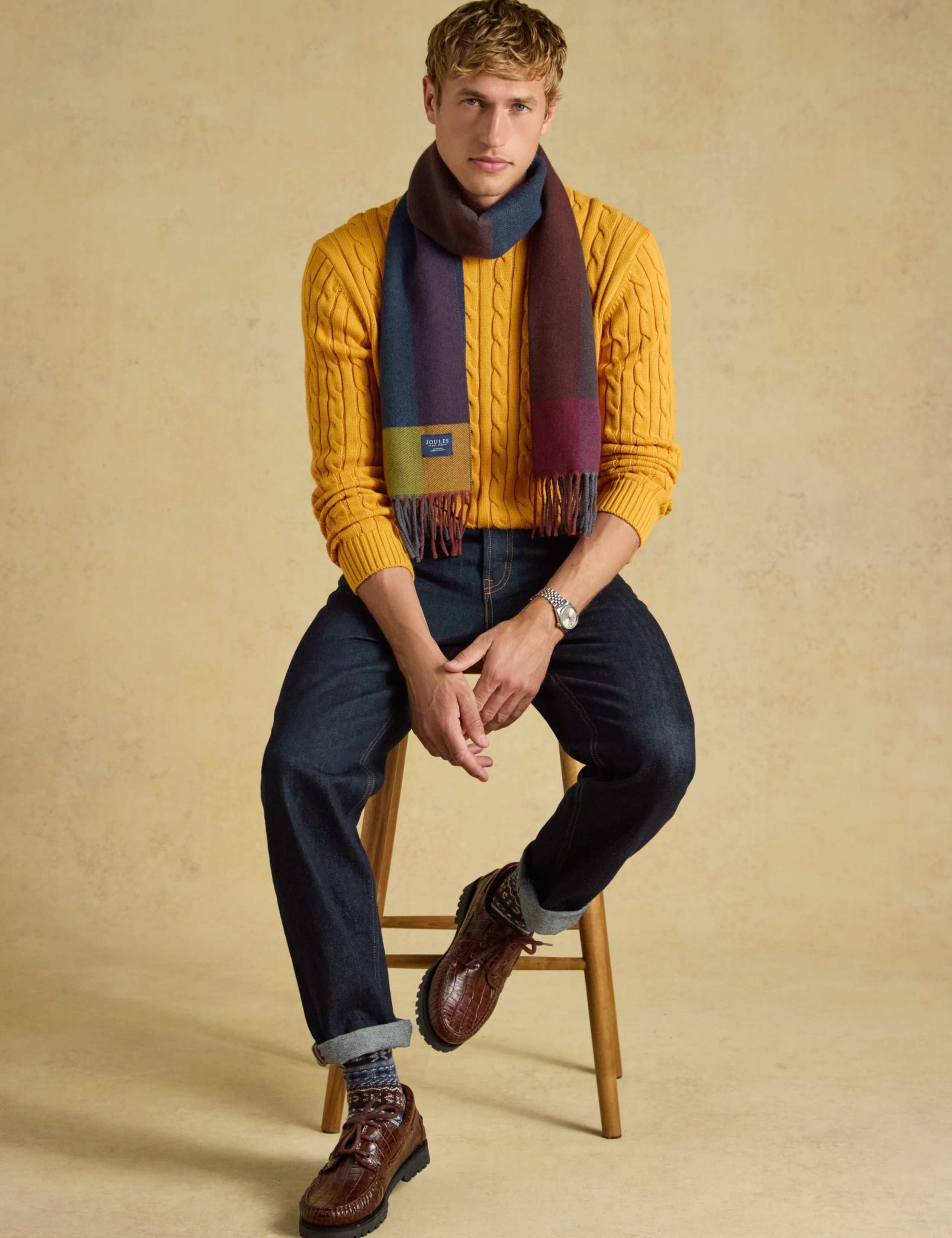Checked Colour Block Scarf 3 of 6