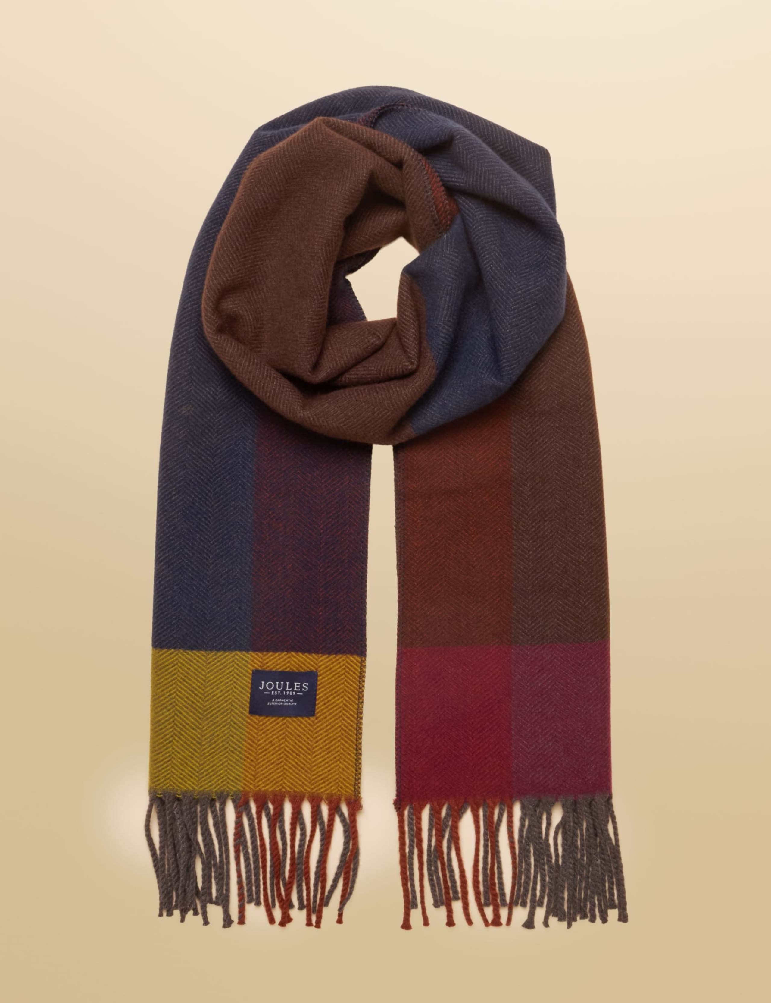 Checked Colour Block Scarf 4 of 6