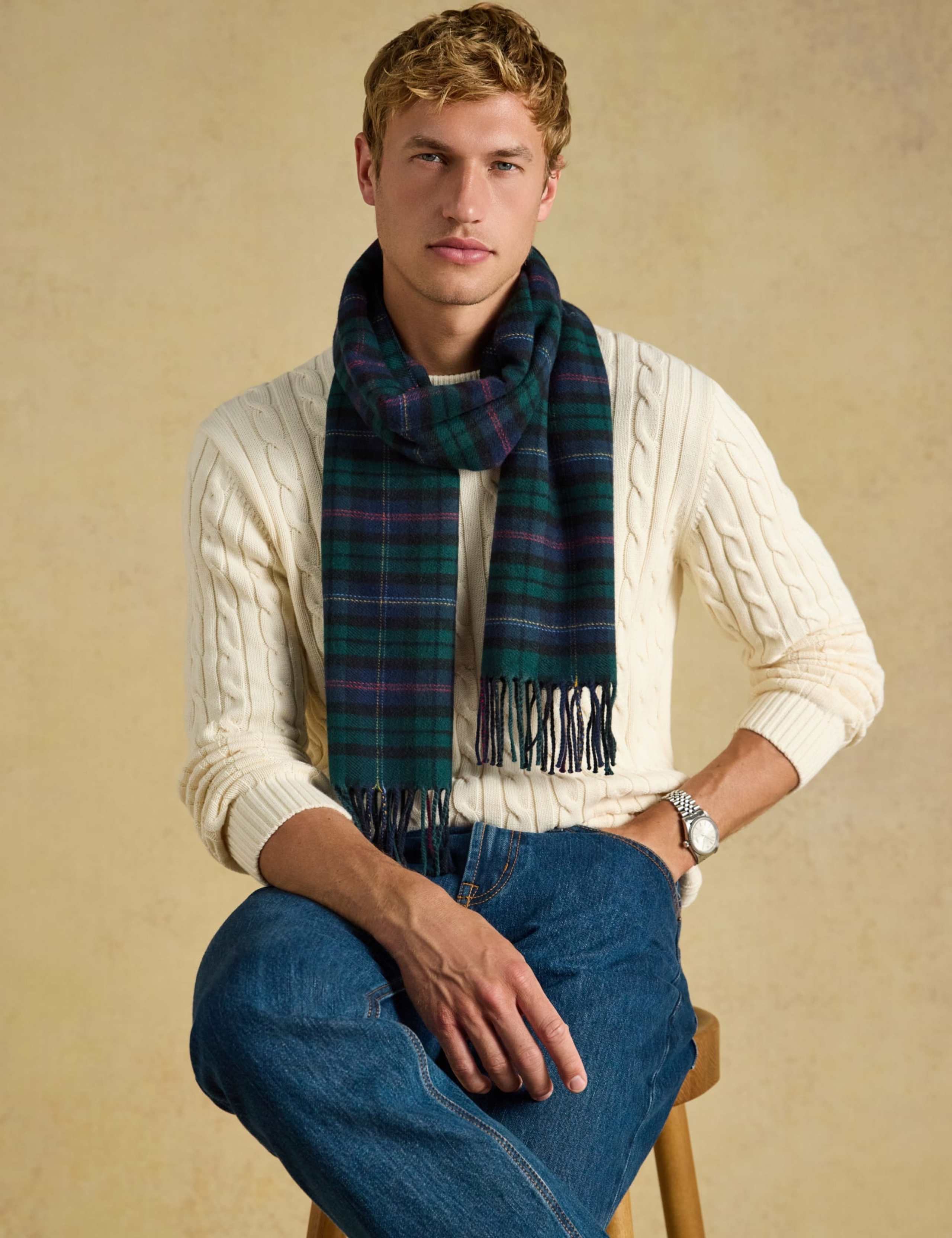Checked Colour Block Scarf 1 of 6