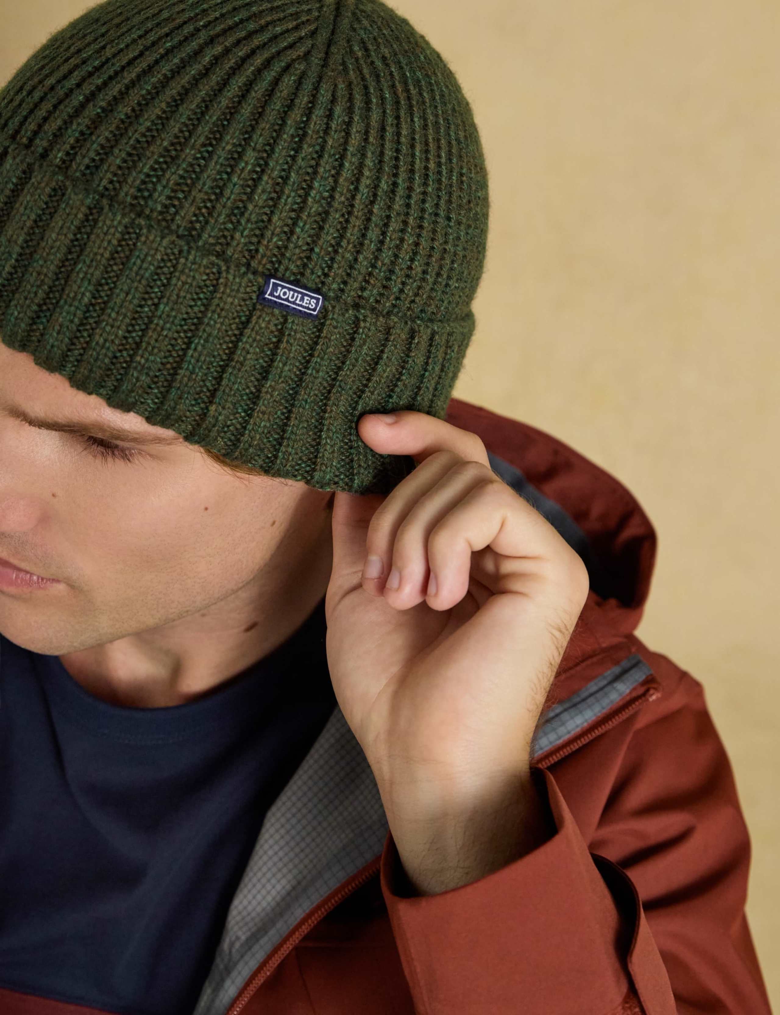 Wool Blend Textured Beanie Hat 3 of 6
