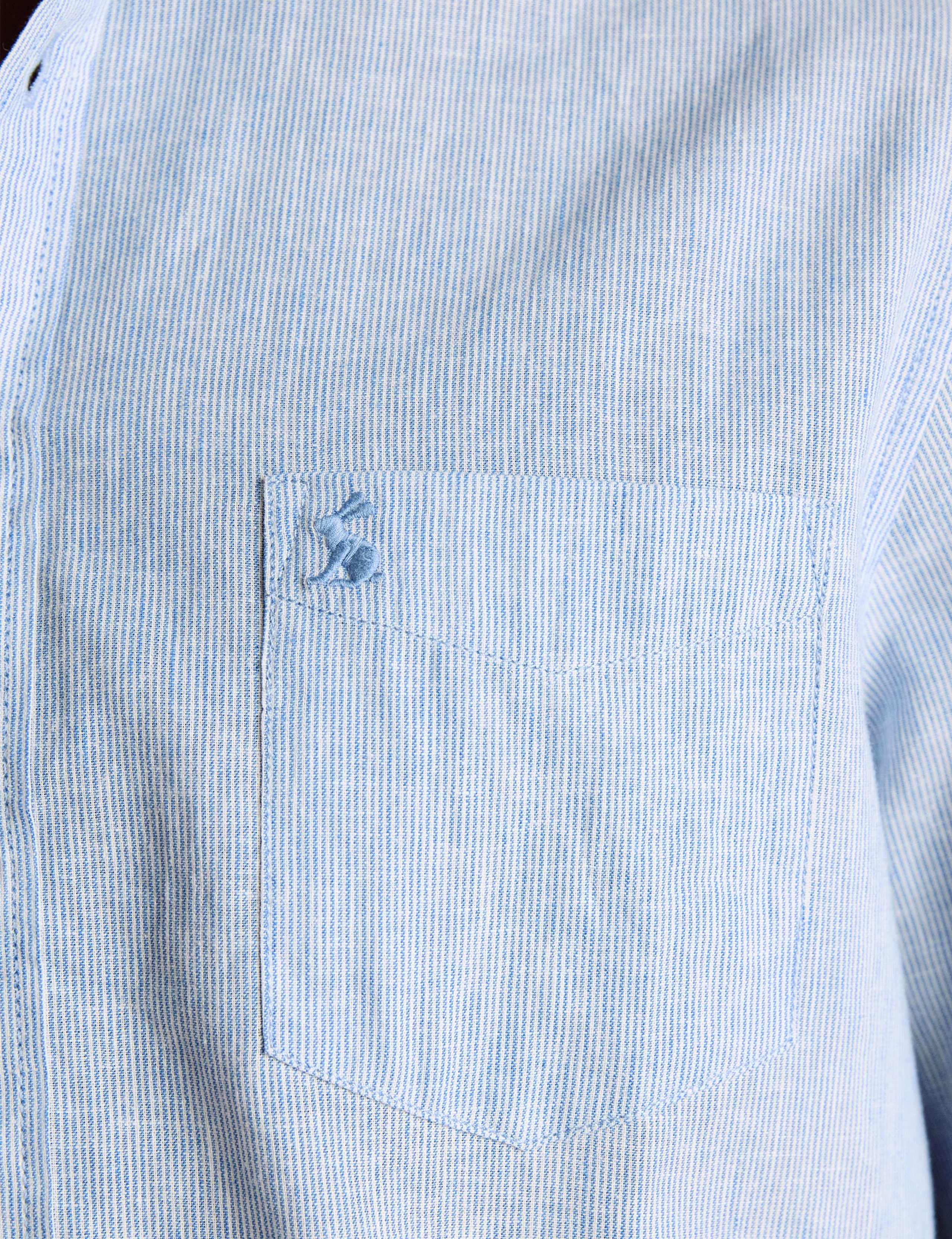 Regular Fit Linen Rich Striped Shirt 12 of 12