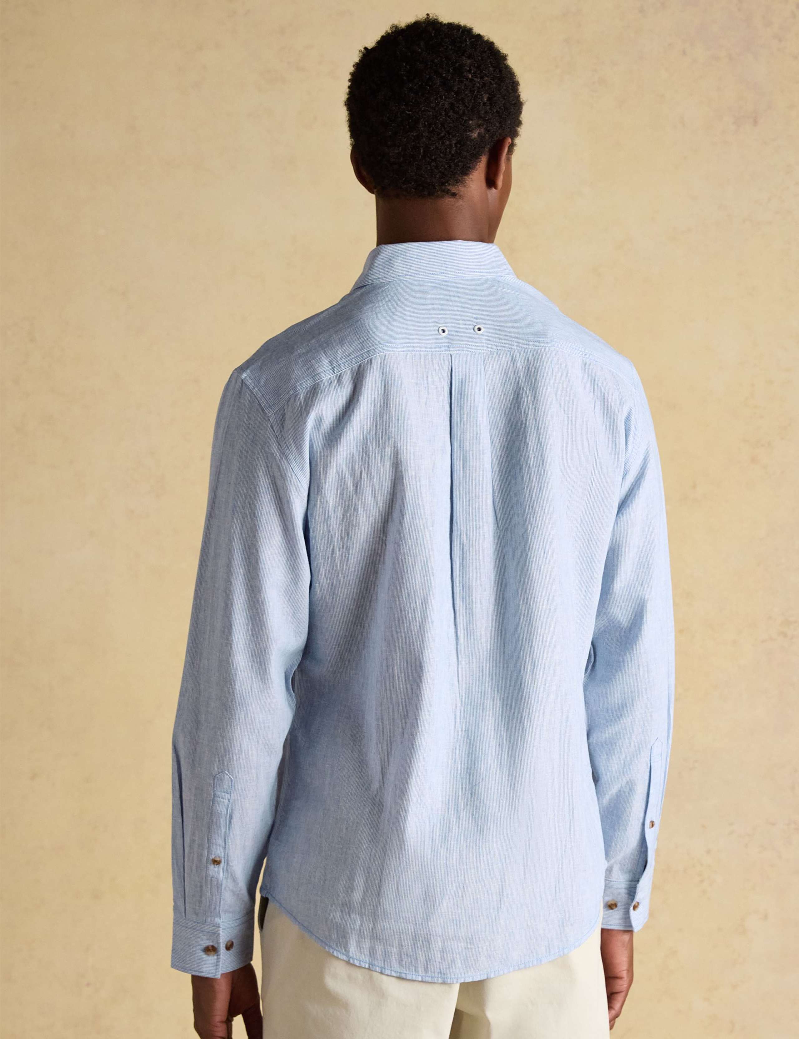 Regular Fit Linen Rich Striped Shirt 5 of 12