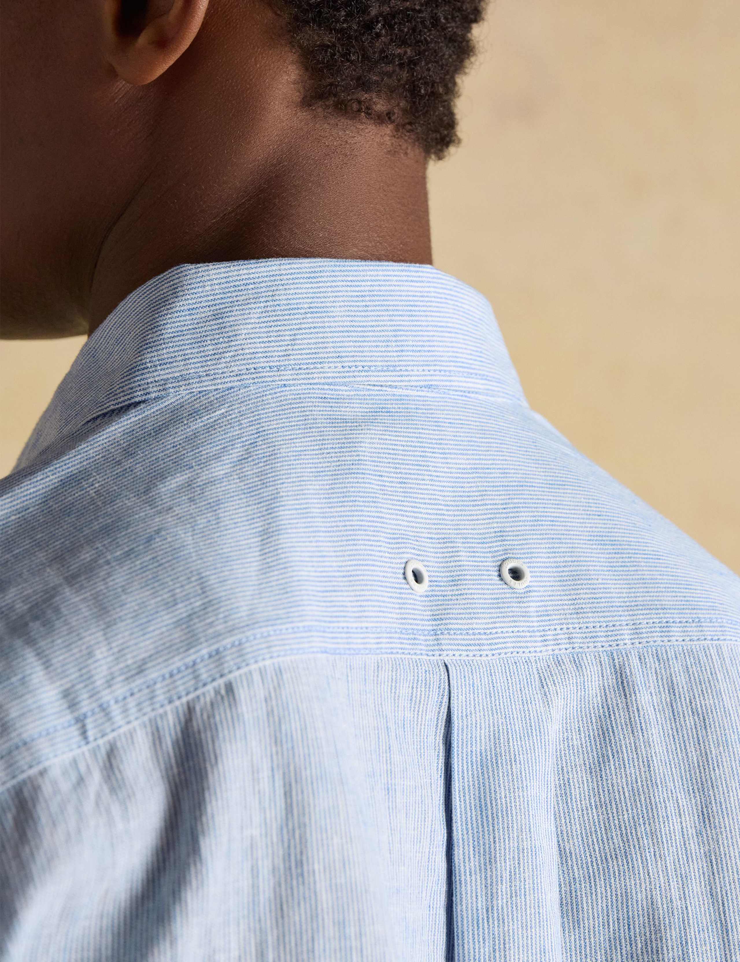 Regular Fit Linen Rich Striped Shirt 8 of 12