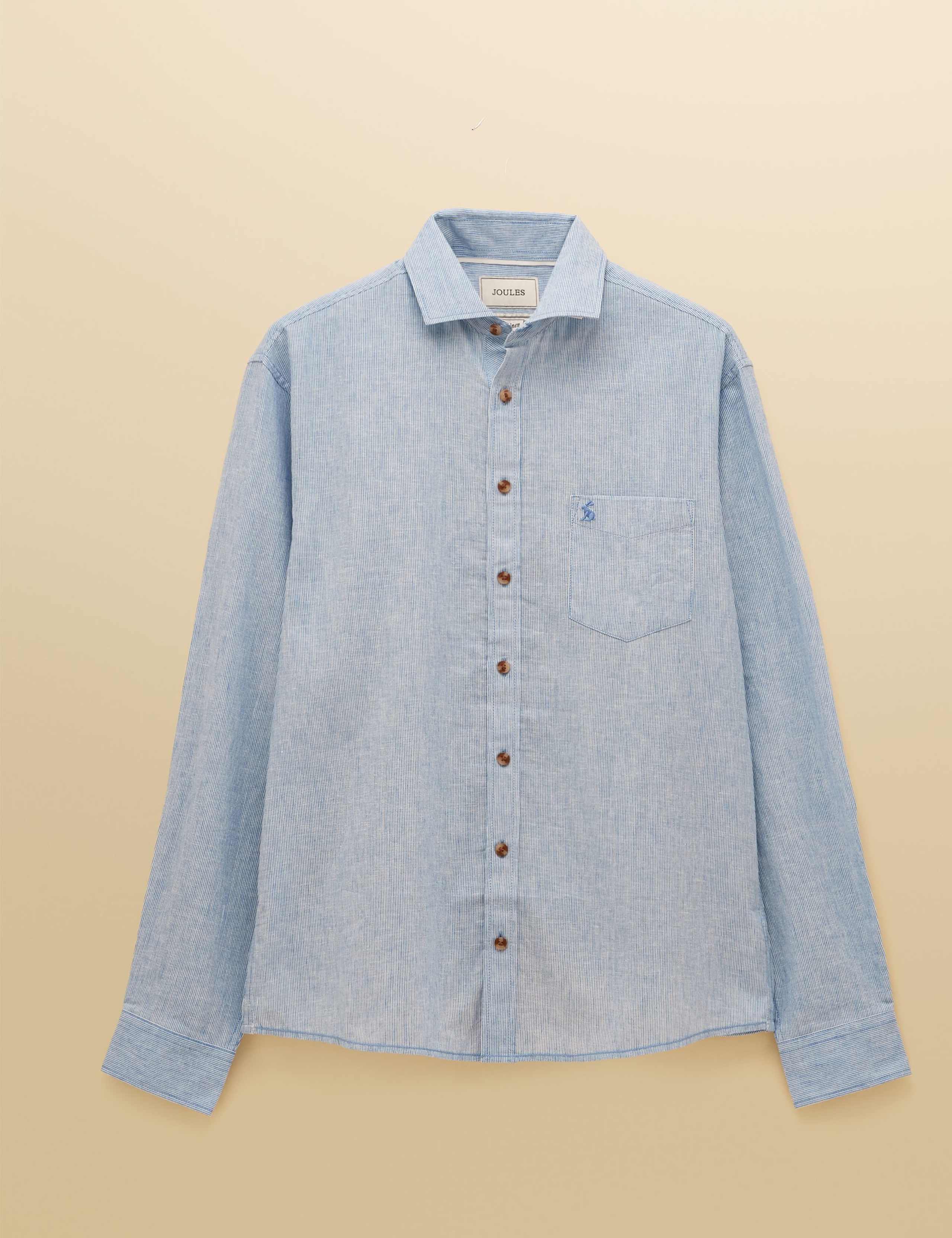 Regular Fit Linen Rich Striped Shirt 2 of 12