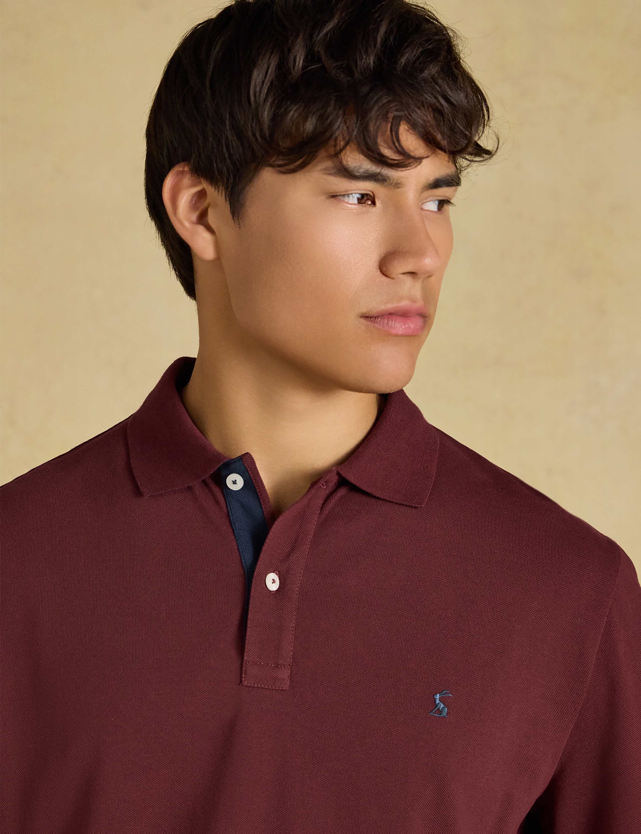 Pure Cotton Pique Long Sleeve Polo Shirt 4 of 8