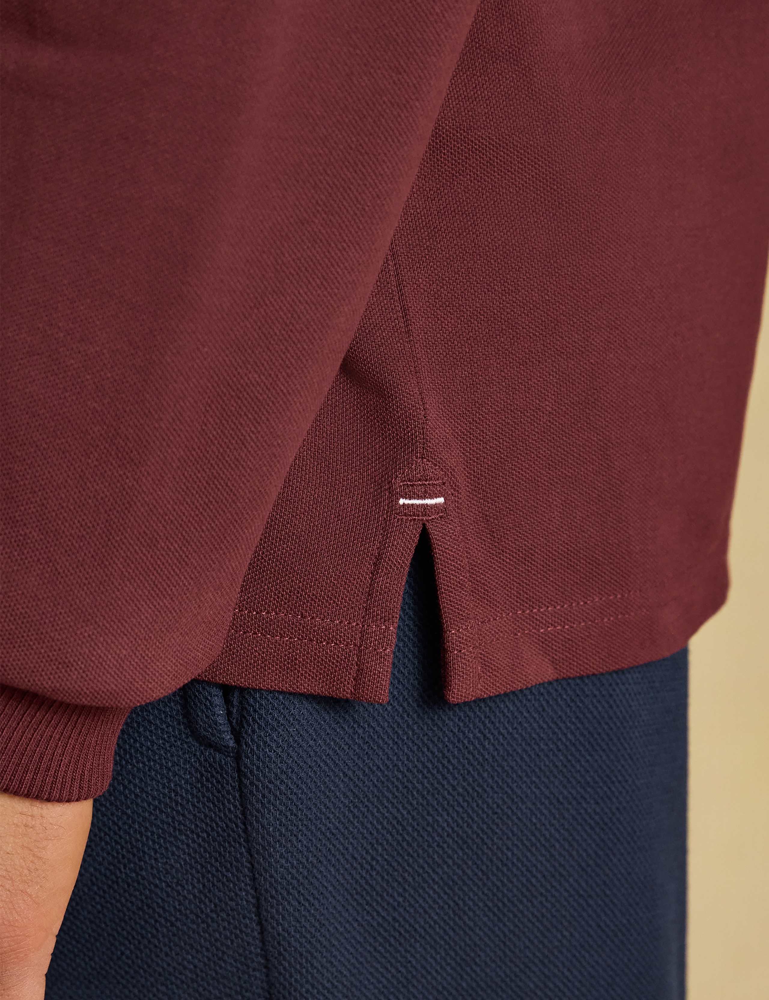 Pure Cotton Pique Long Sleeve Polo Shirt 8 of 8
