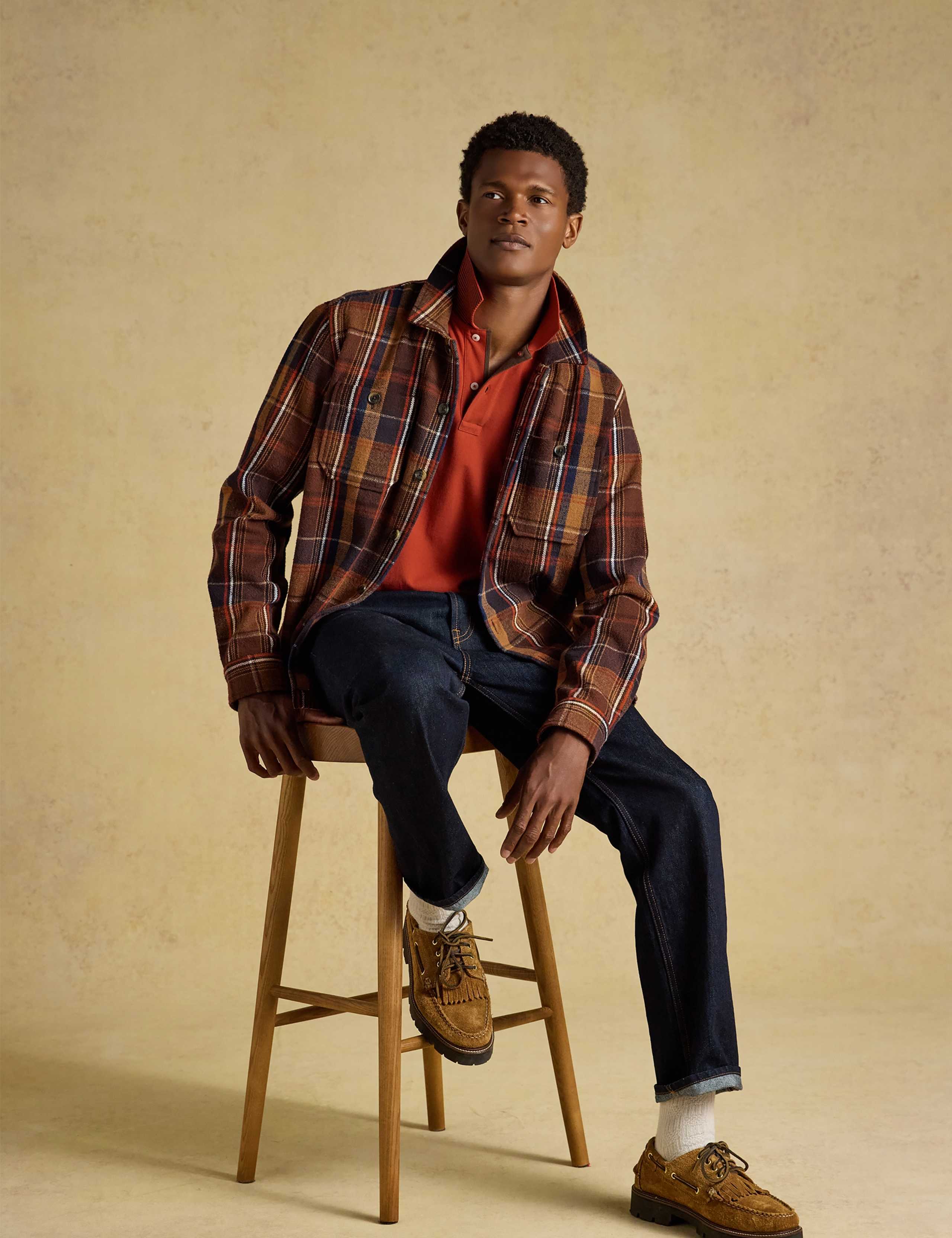 Regular Fit Pure Cotton Checked Flannel Overshirt 3 of 8