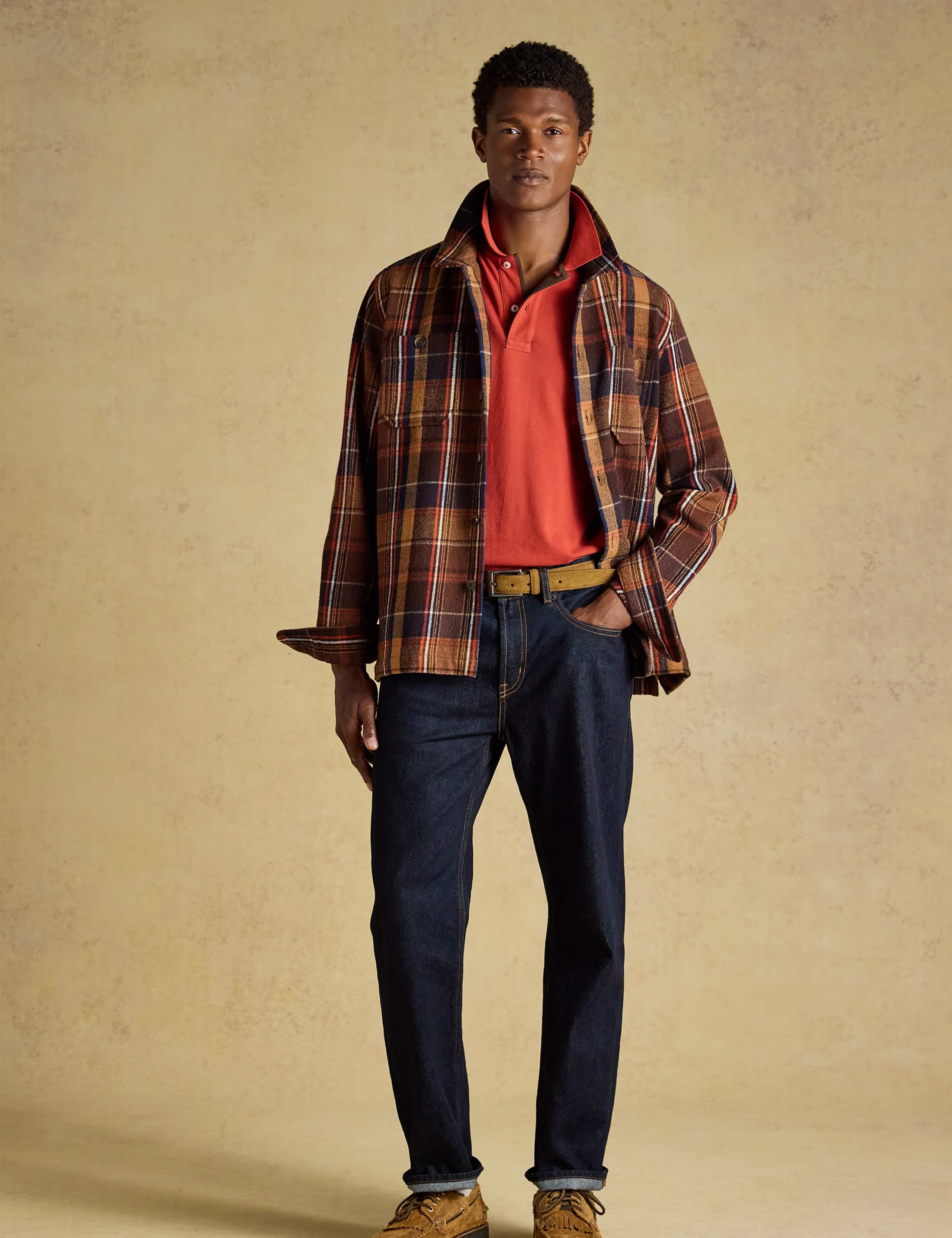 Regular Fit Pure Cotton Checked Flannel Overshirt 4 of 8