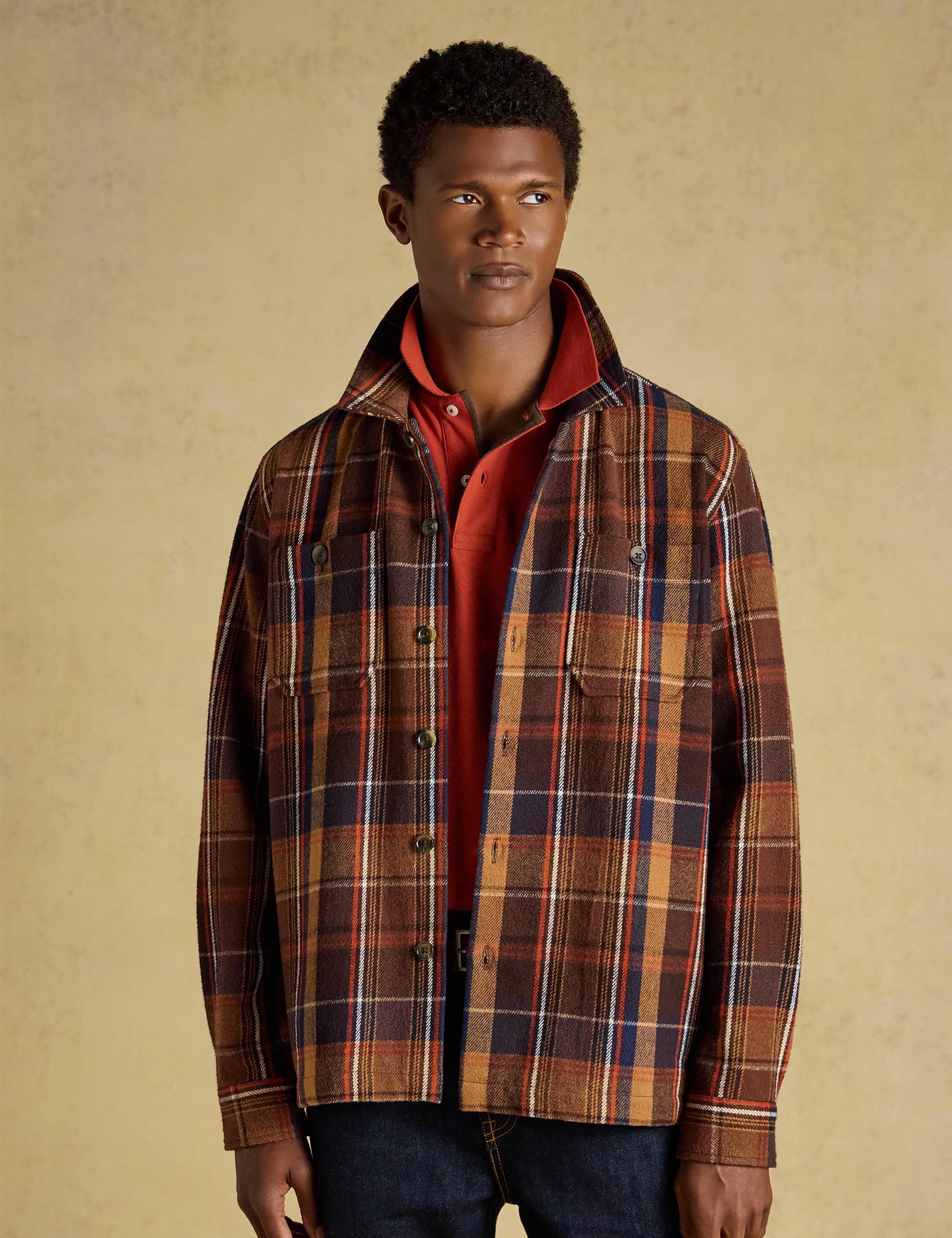 Regular Fit Pure Cotton Checked Flannel Overshirt 5 of 8