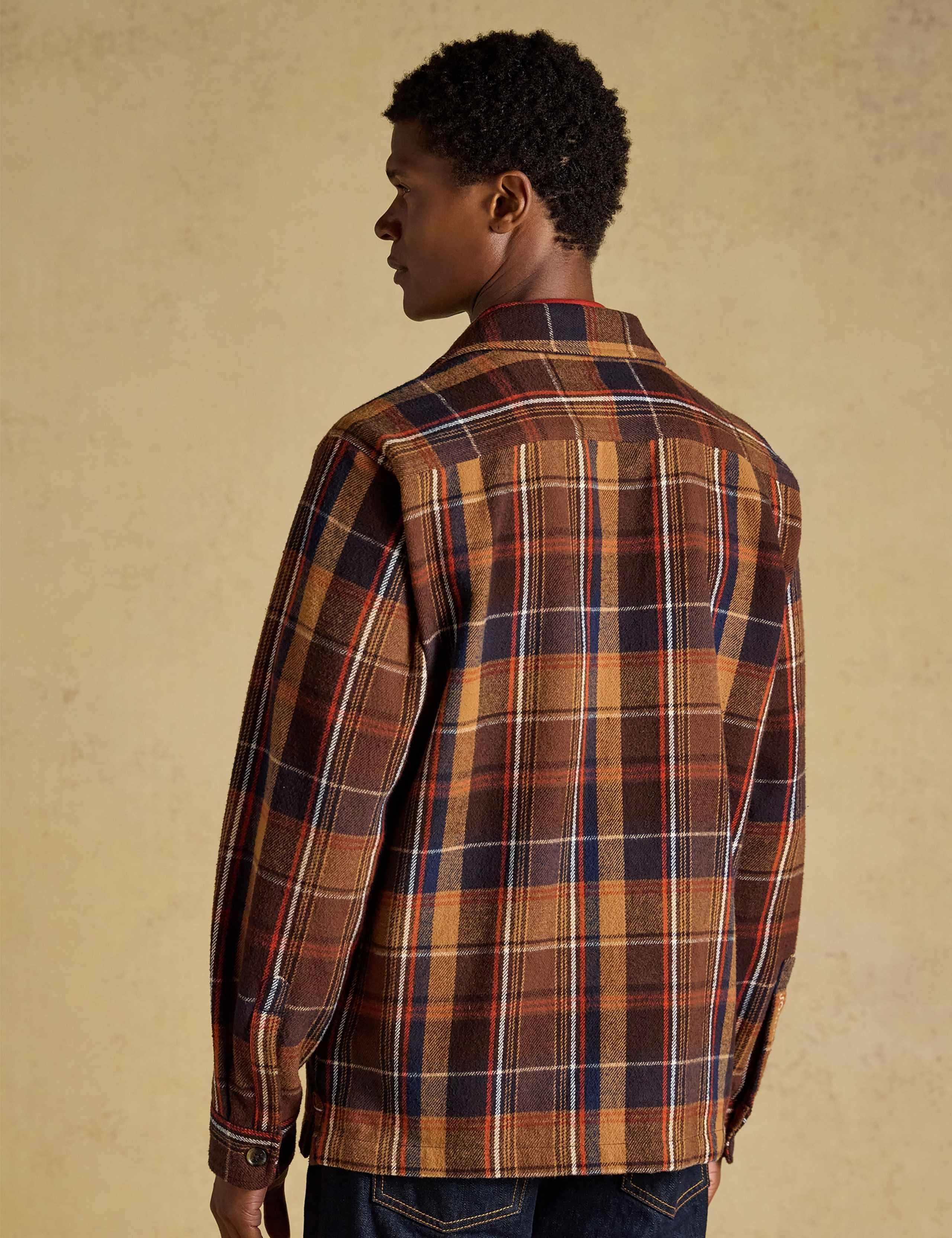 Regular Fit Pure Cotton Checked Flannel Overshirt 7 of 8