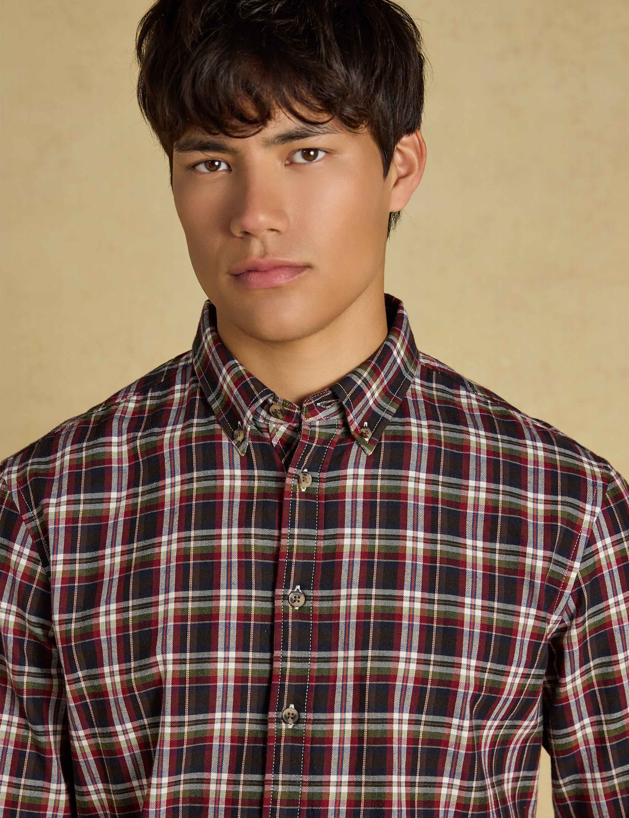 Regular Fit Brushed Cotton Checked Flannel Shirt 4 of 8
