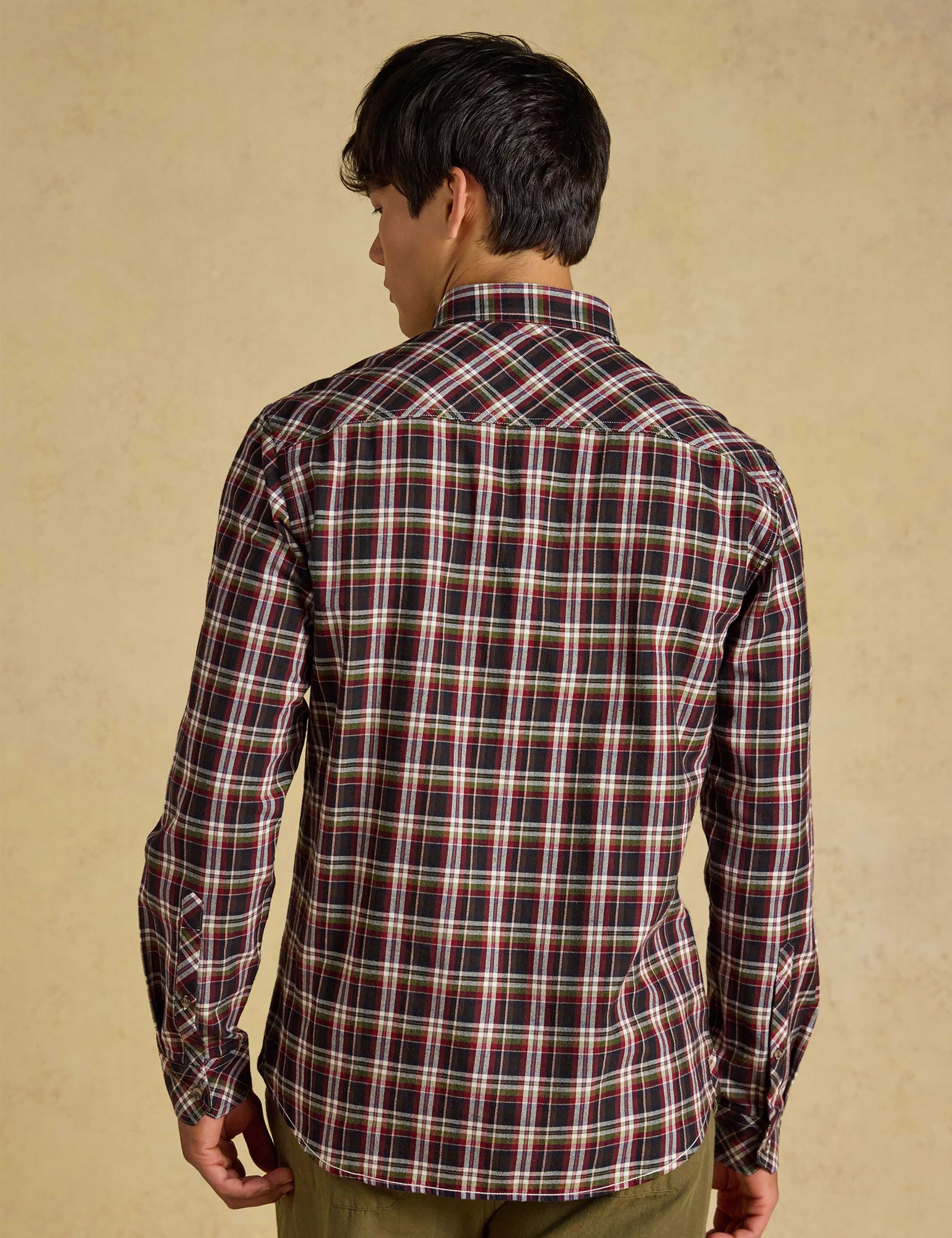 Regular Fit Brushed Cotton Checked Flannel Shirt 5 of 8