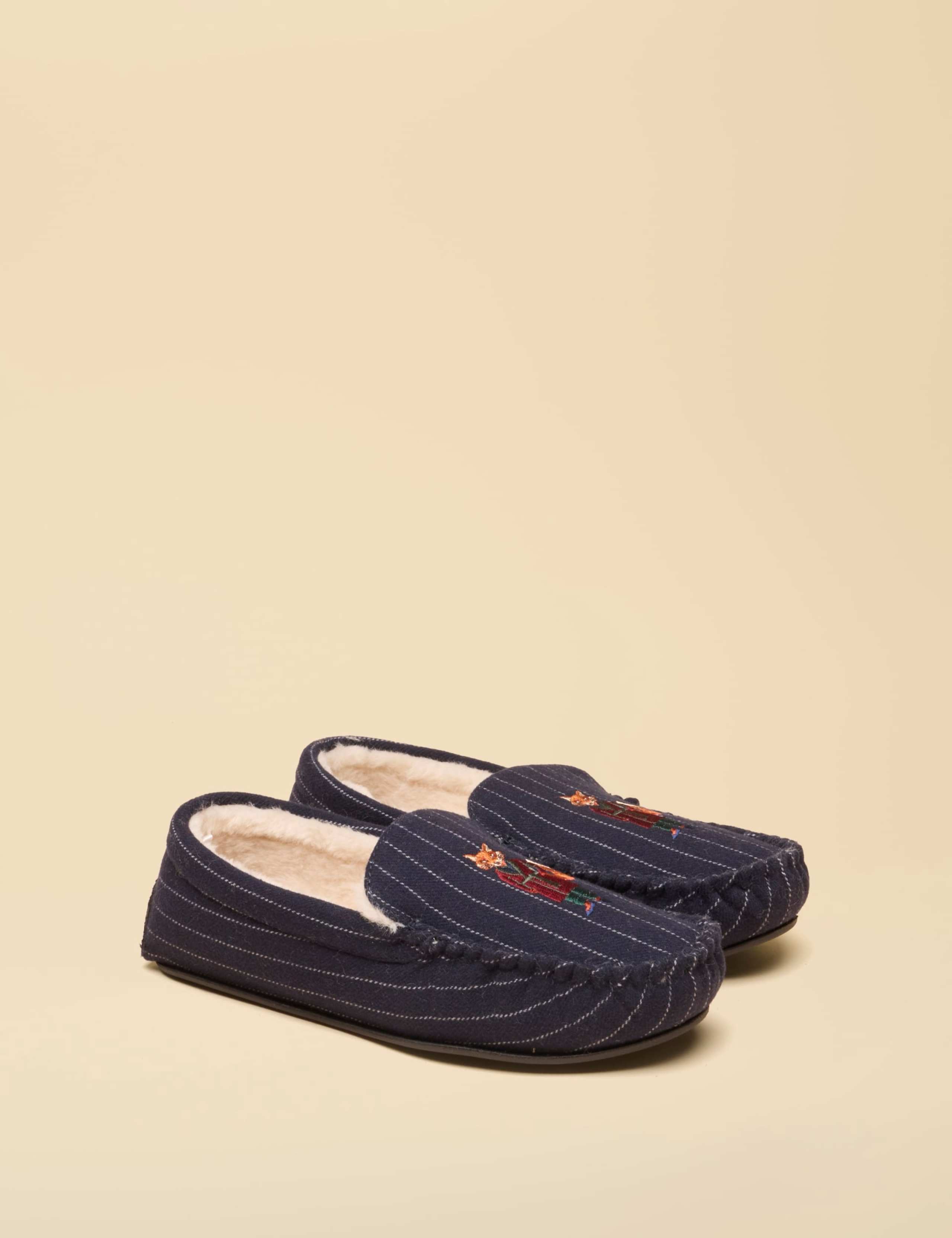 Fox Embroidered Moccasin Slippers 1 of 6