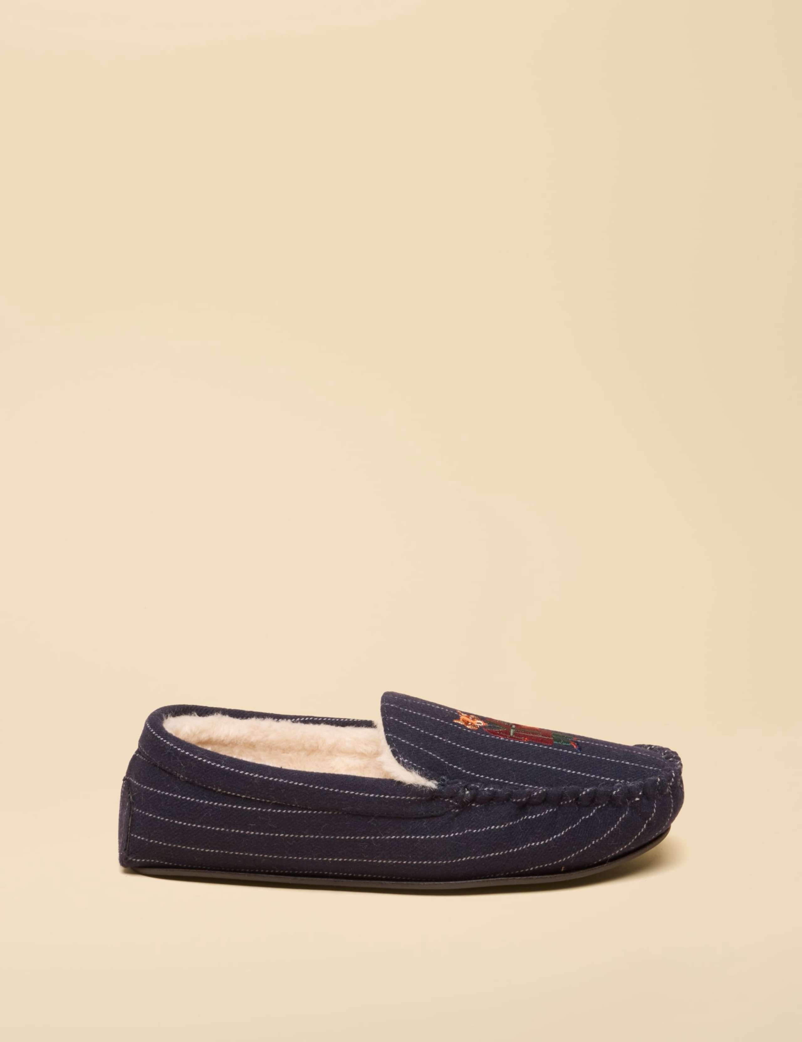Fox Embroidered Moccasin Slippers 3 of 6