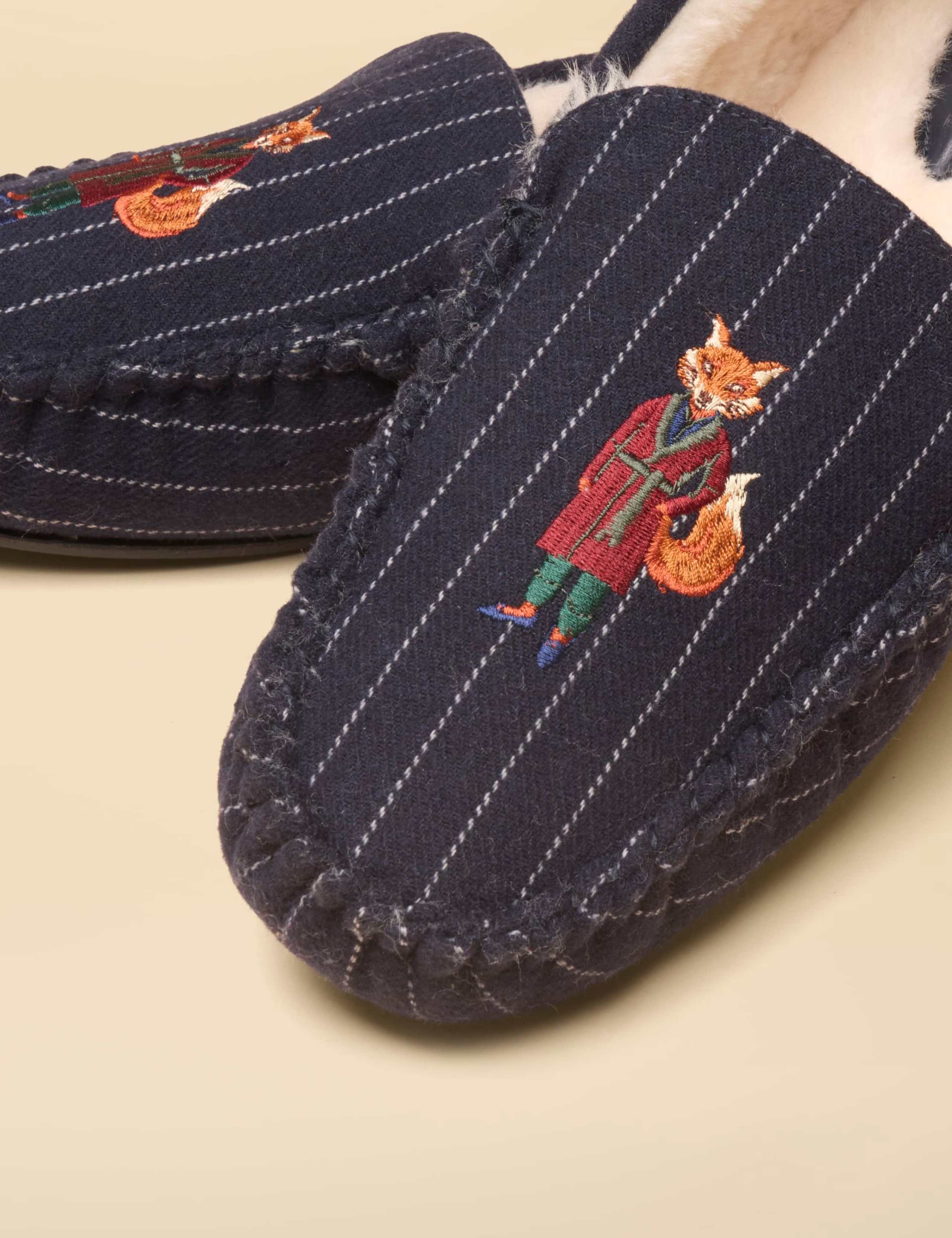Fox Embroidered Moccasin Slippers 6 of 6